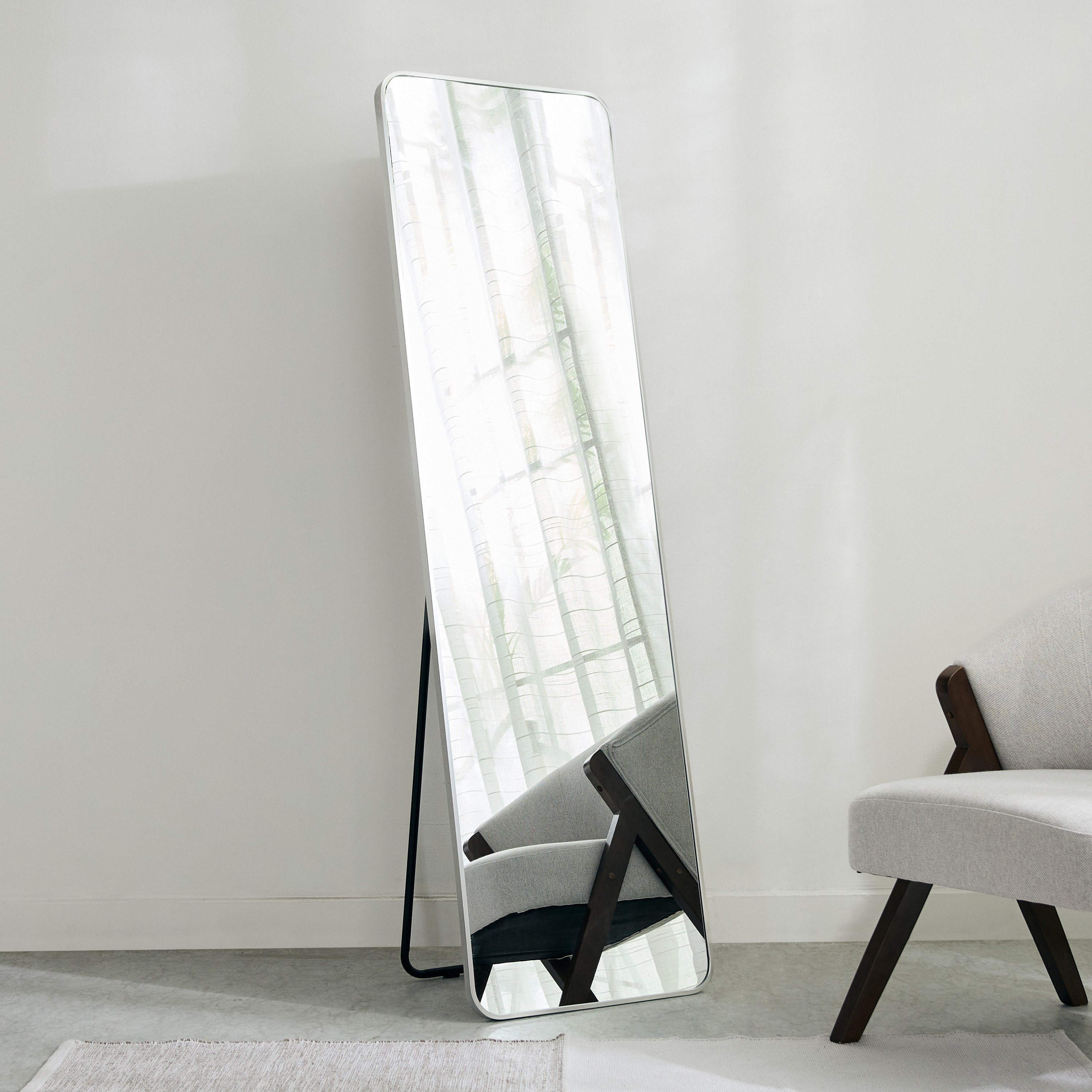 Bruce Premium Heavy Duty Aluminium Floor Standing Mirror - 50x170 cm-hbxhomeware-hbxdecorandfurnishings-image-1