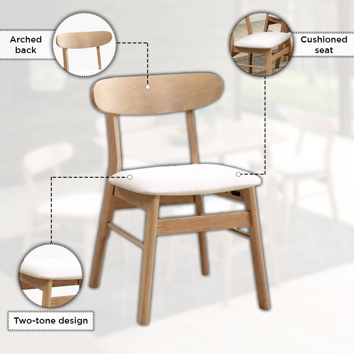طقم سفرة 6 مقاعد من نورديك إن إكس تي-hbxfurniture-diningtablesandsets-diningsets-sixseater-image-5