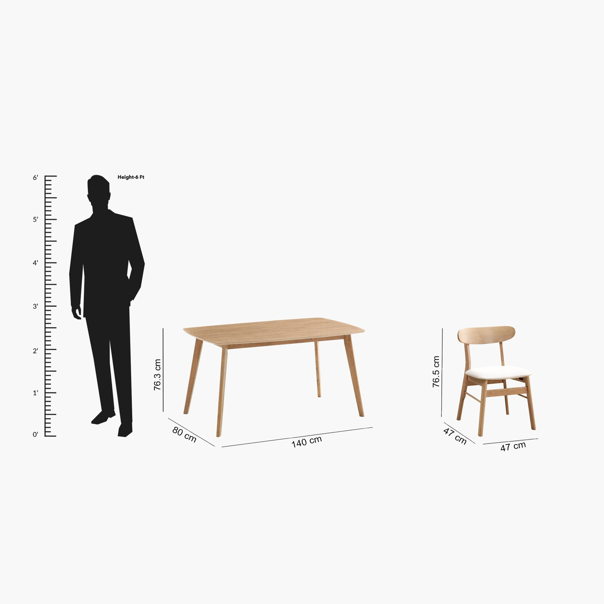 طقم سفرة 6 مقاعد من نورديك إن إكس تي-hbxfurniture-diningtablesandsets-diningsets-sixseater-image-9