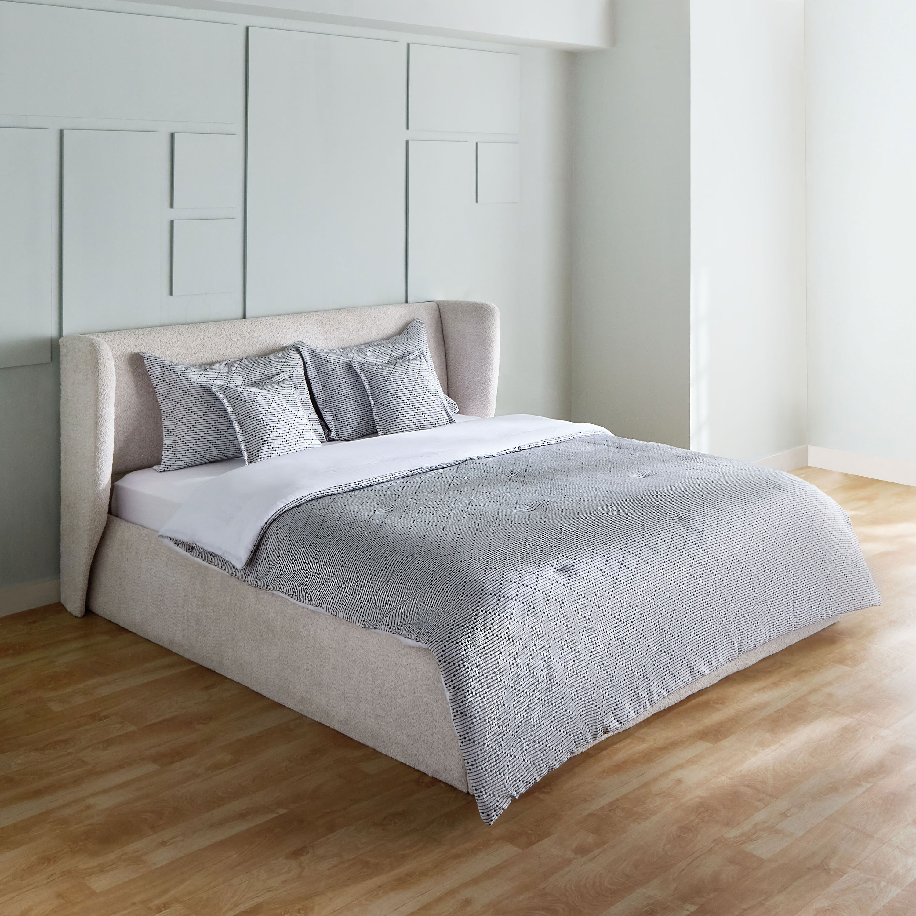 طقم لحاف كينج 5 قطع جاكارد من بريسم دايموند - 220x240 سم -hbxhomeware-hbxbedroom-image-2