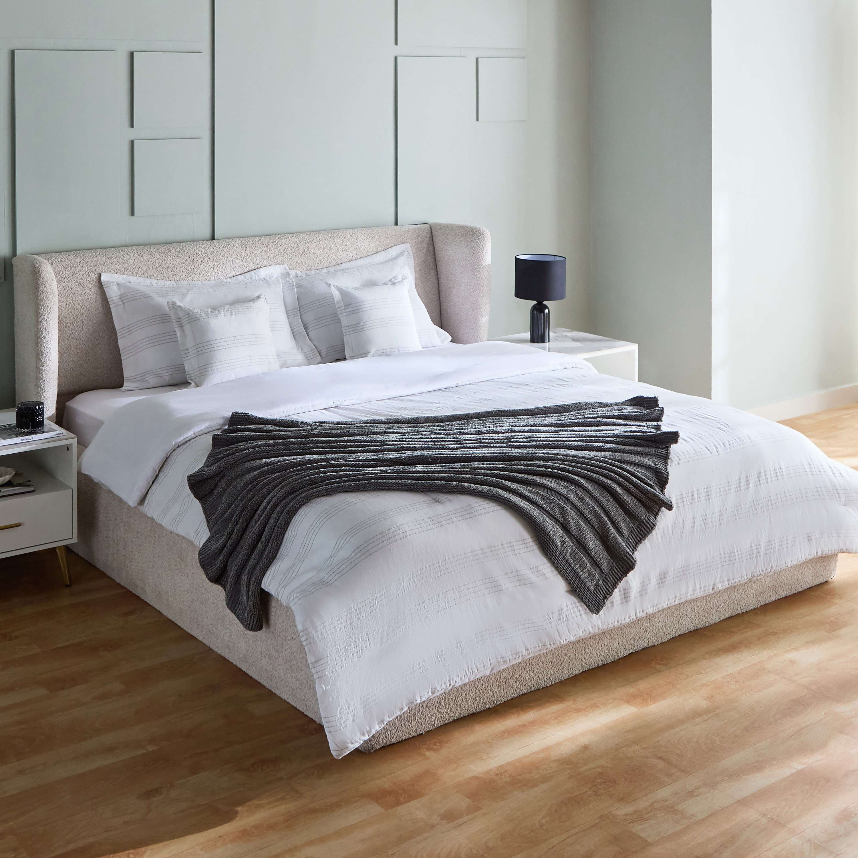 طقم لحاف كينج مقلّم 5 قطع من سليت - 220x240 سم-hbxhomeware-hbxbedroom-image-9