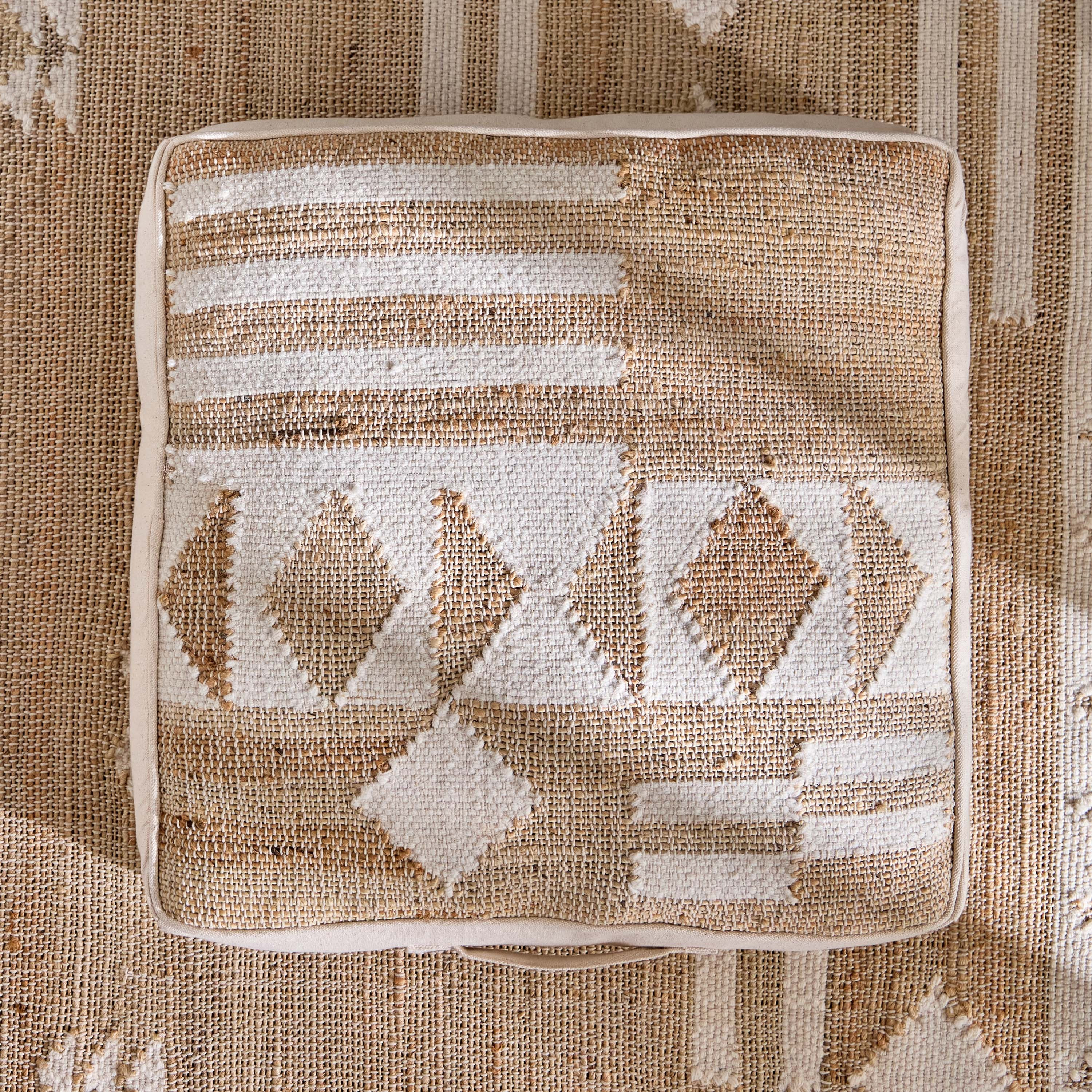 وسادة أرضية جوت بالفسيفساء - 50x50x10 سم-hbxhomeware-hbxbedroom-image-2