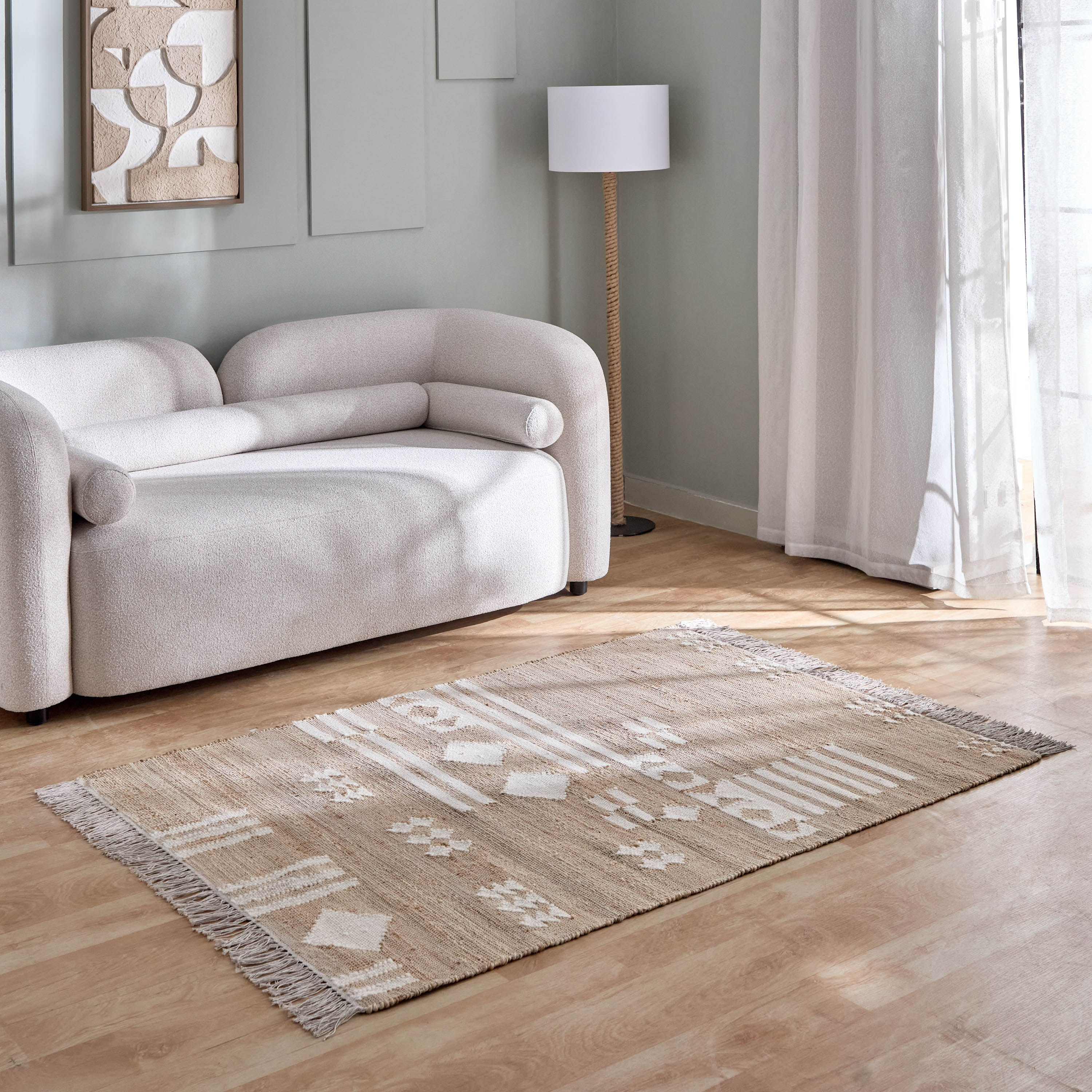 Mosaic Abstract Jute Rug - 120x170 cm-hbxdecorandfurnishings-floorcoverings-rugs-image-1
