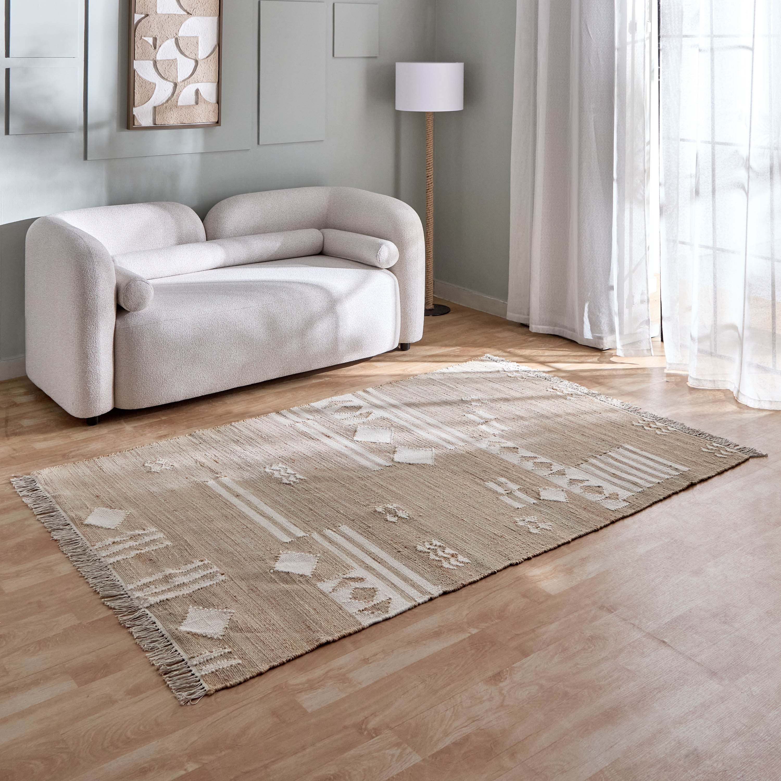 سجادة جوت تجريدية من موزاييك - 150x220 سم-hbxdecorandfurnishings-floorcoverings-rugs-image-1