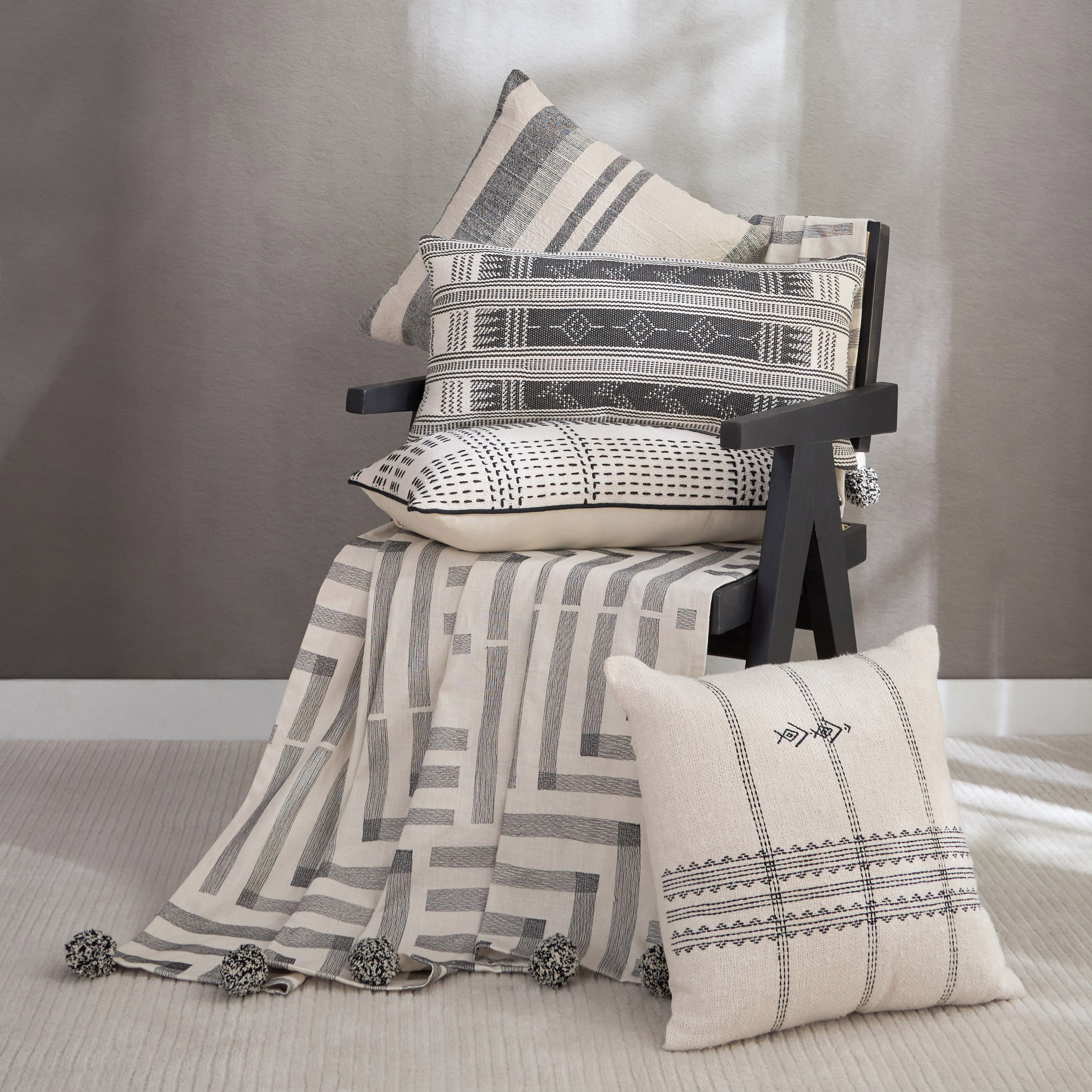 Prism Striped Filled Cushion - 45x45 cm-hbxhomeware-hbxbedroom-image-4