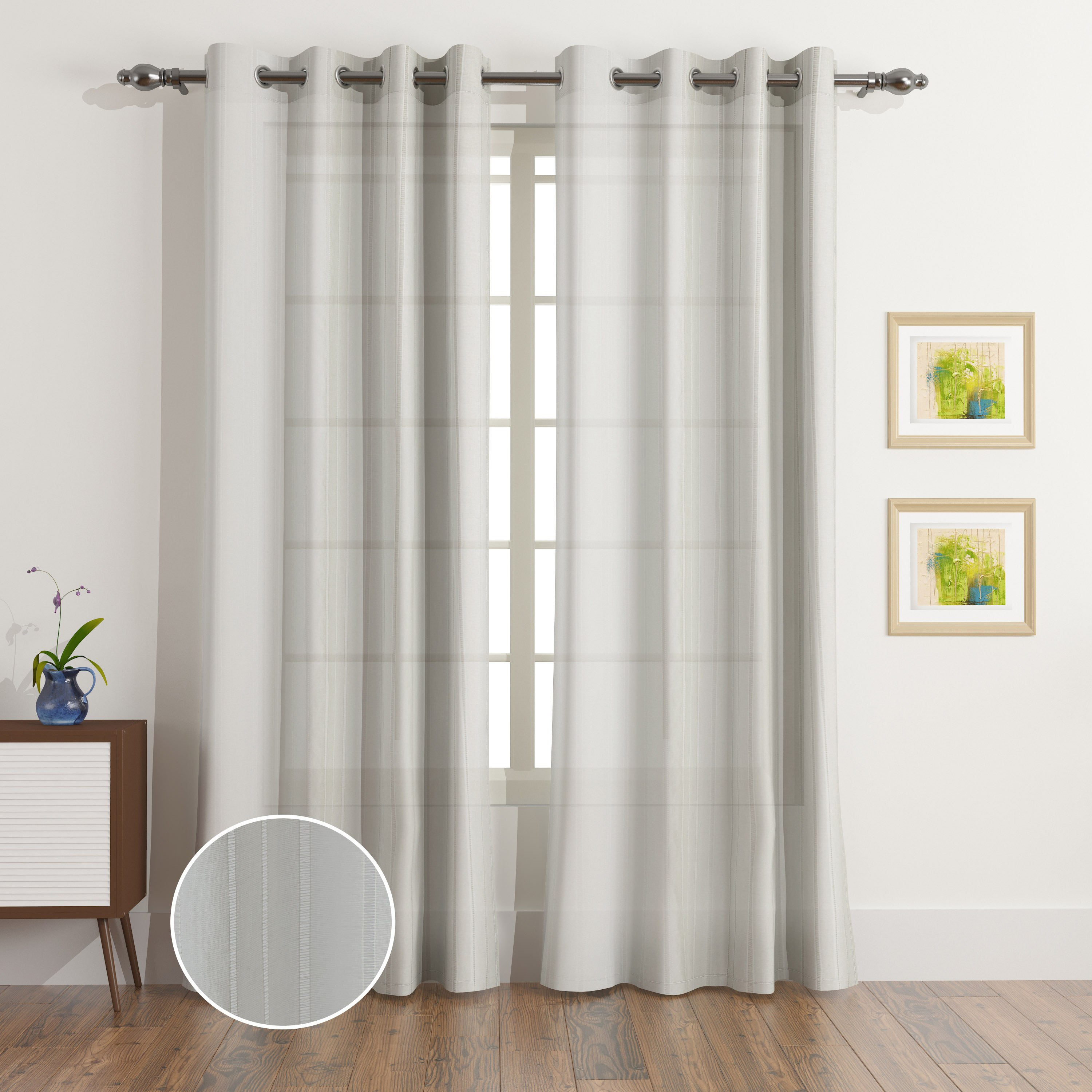 طقم ستائر شفافة طويلة جدًا قطعتين من نوردك- 140x300 سم-hbxhomeware-hbxdecorandfurnishings-image-1