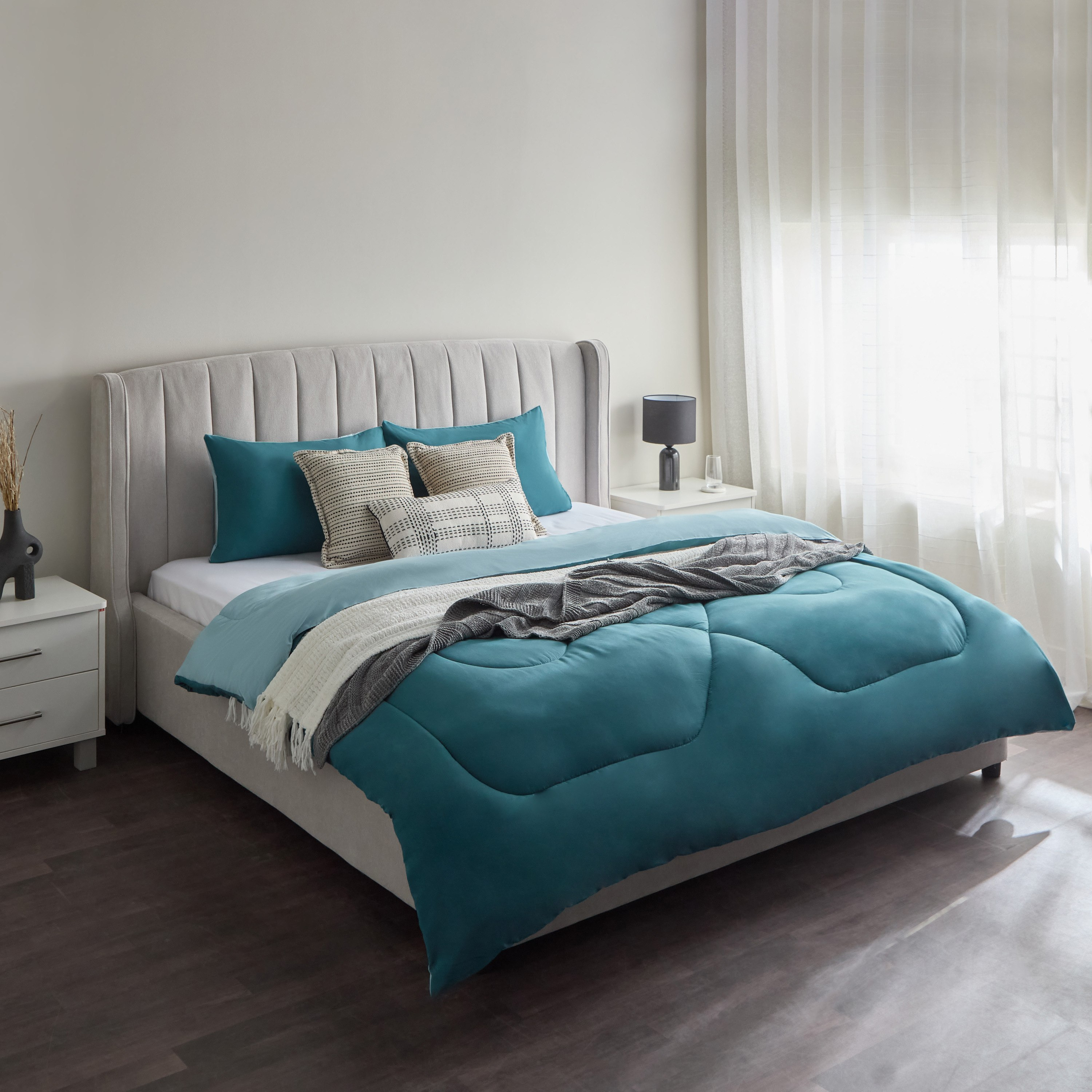 طقم لحاف كوين من الألياف الدقيقة يستخدم على الوجهين 3 قطع من ديربي- 200x230 سم-hbxhomeware-hbxbedroom-image-9
