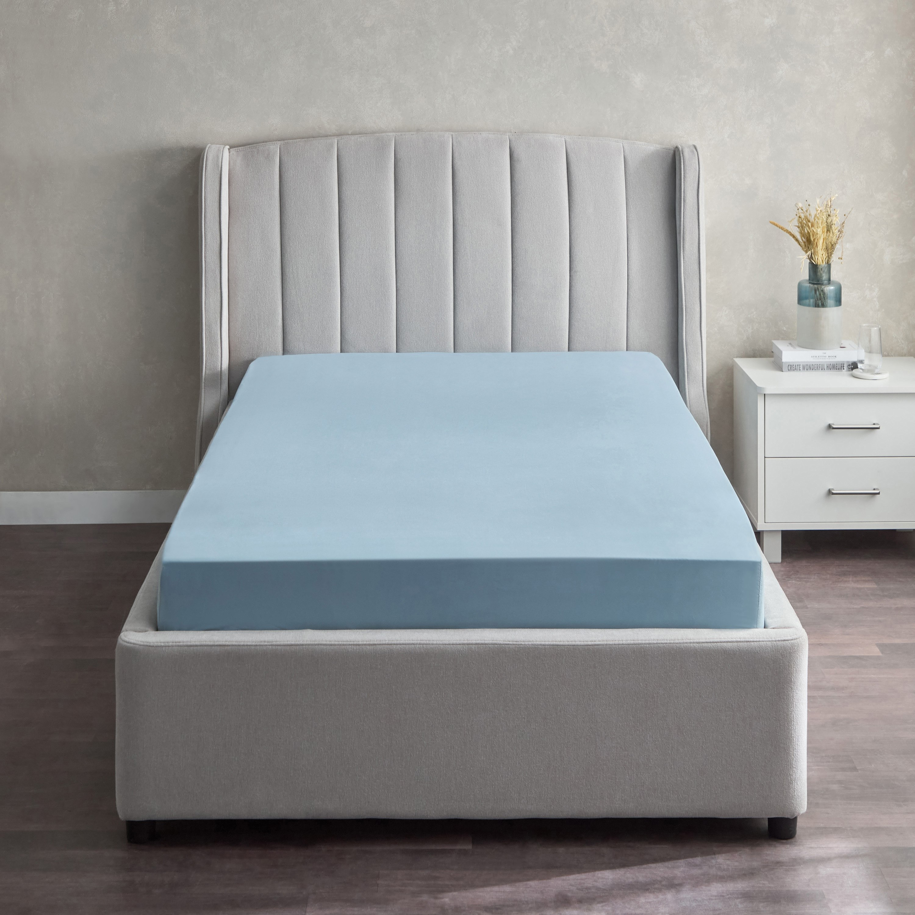 Derby Solid Twin Microfibre Fitted Sheet - 120x200+25 cm-hbxhomeware-hbxbedroom-image-2