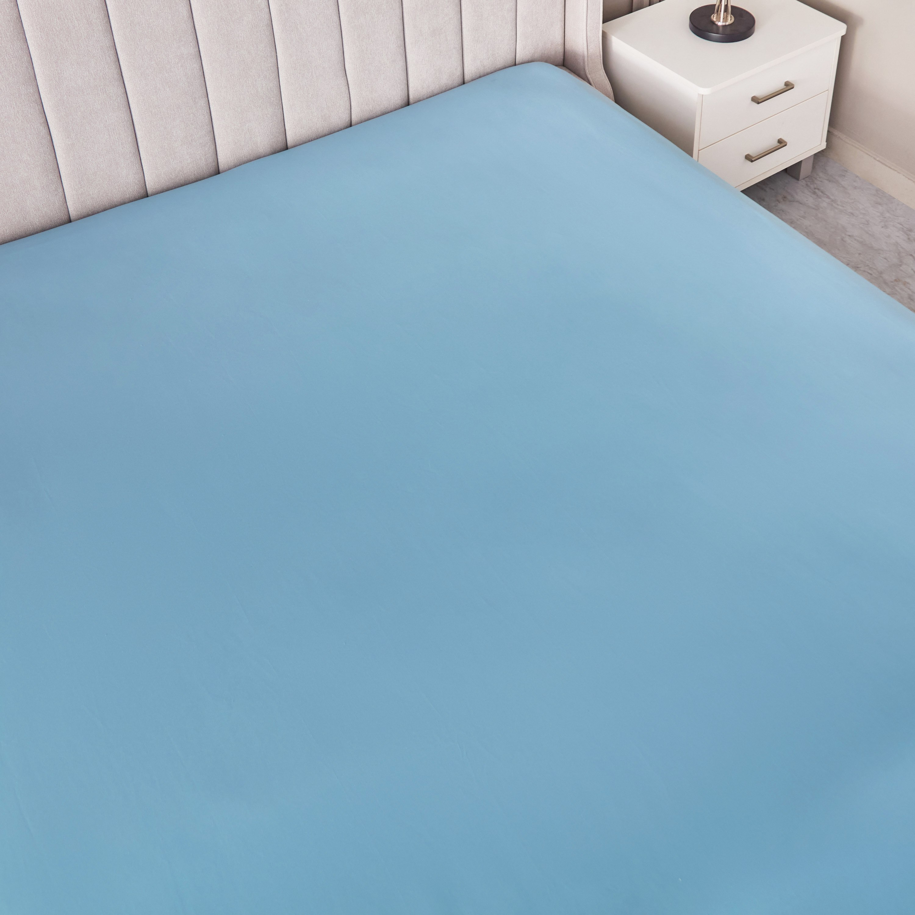 شرشف مطاطي أولمبيك كوين سادة من الألياف الدقيقة من ديربي - 160x200+25 سم-hbxhomeware-hbxbedroom-image-3
