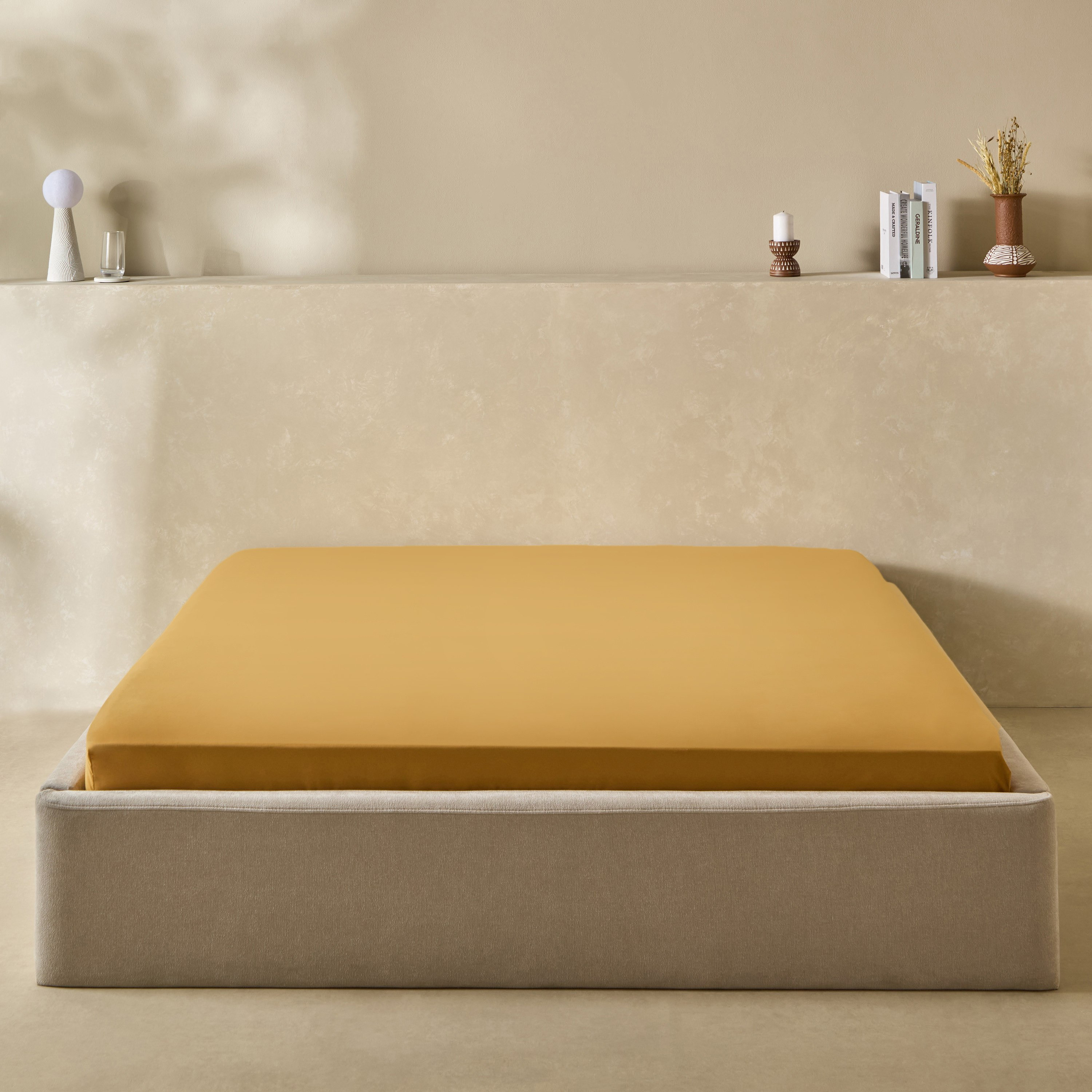Derby Solid Microfiber Double Fitted Sheet - 140x200+25 cm-hbxhomeware-hbxbedroom-image-2