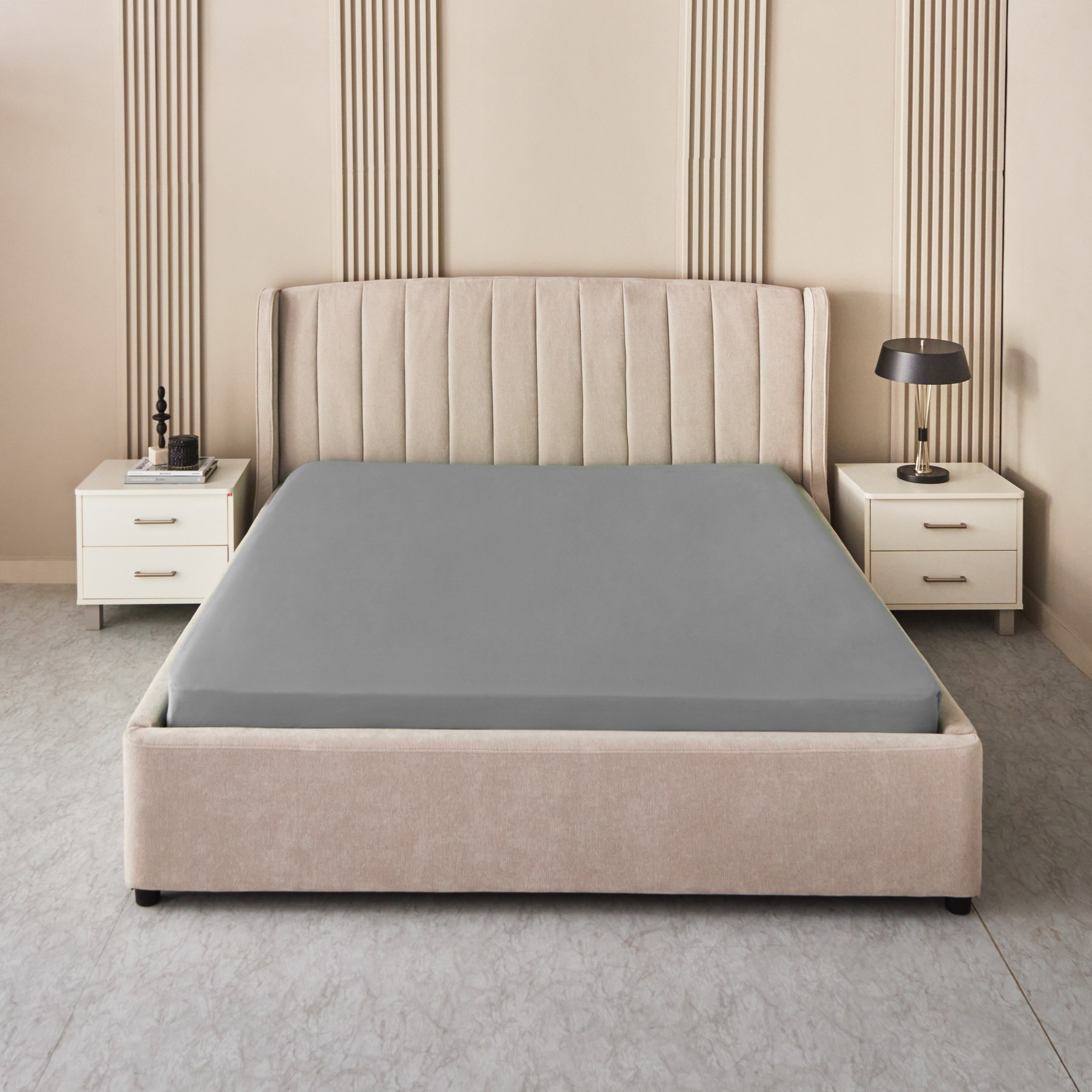 Derby Solid Olympic Queen Microfibre Fitted Sheet - 160x200+25 cm-hbxhomeware-hbxbedroom-image-2