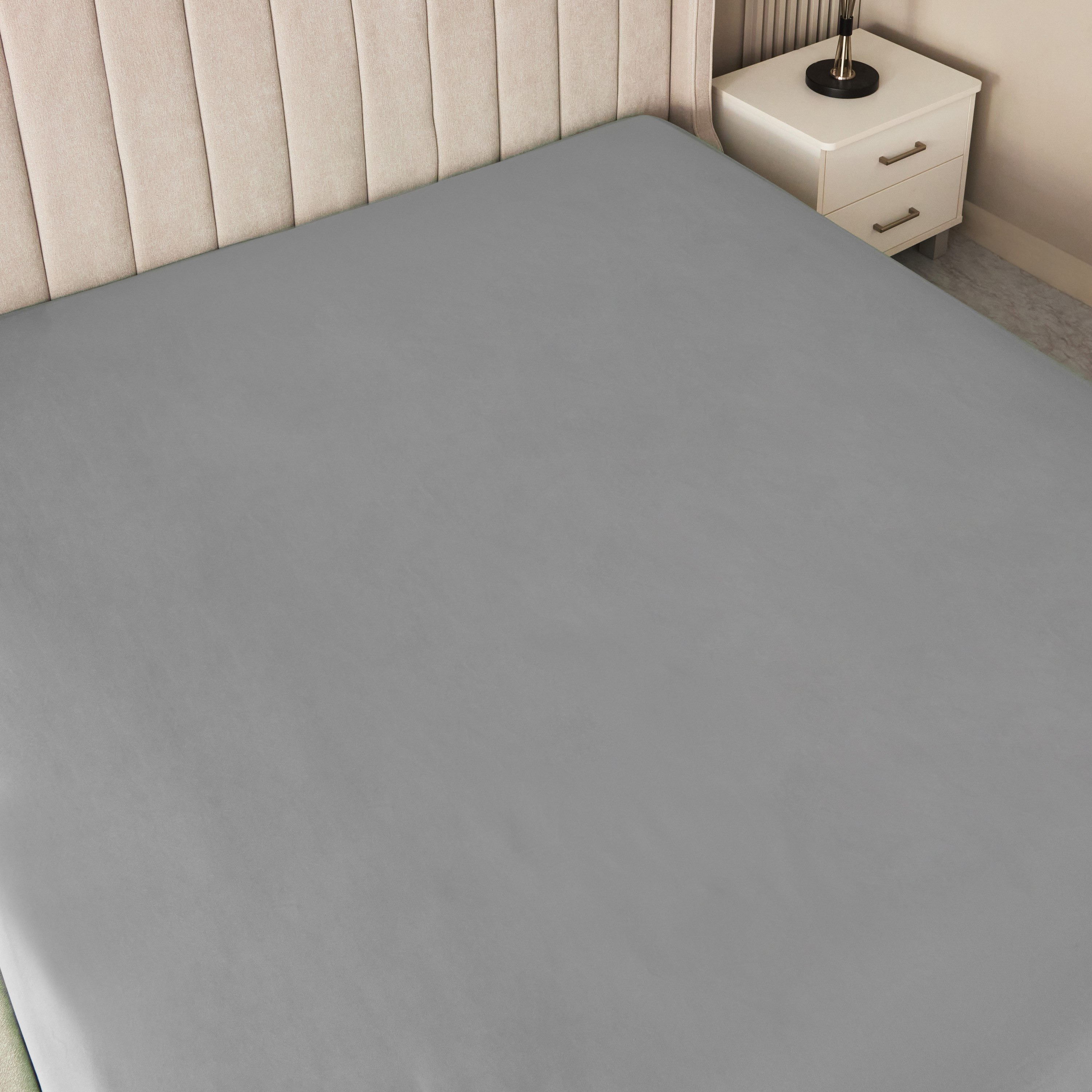 Derby Solid Olympic Queen Microfibre Fitted Sheet - 160x200+25 cm-hbxhomeware-hbxbedroom-image-3