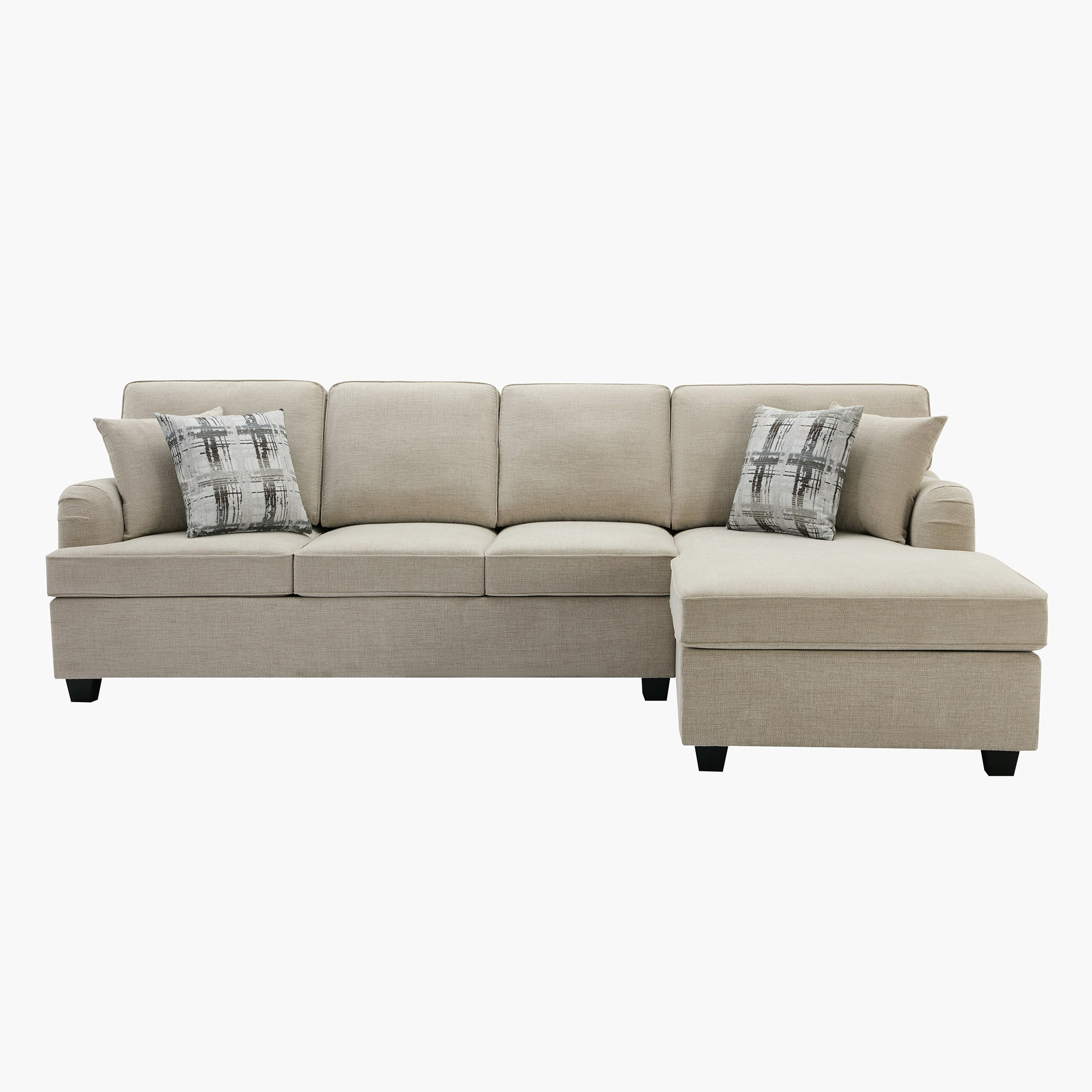 كنبة قماش ركن يمين 5 مقاعد مع 4 وسائد من إن إكس تي كاليفورنيا-hbxlivingroom-sofasandarmchairs-cornersofas-image-2