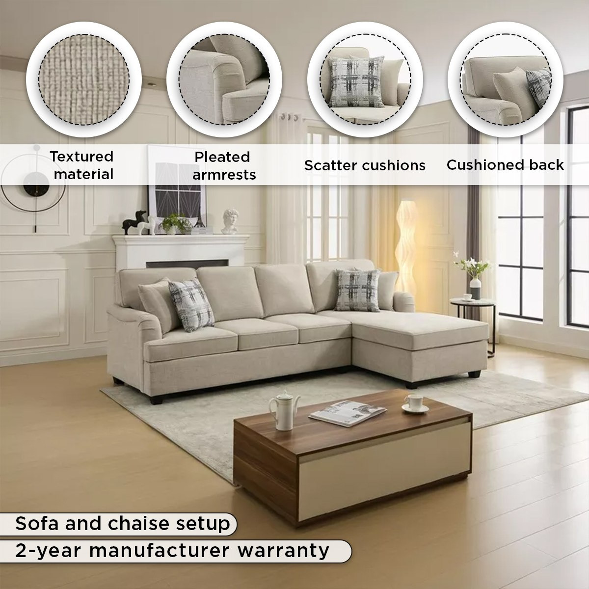 كنبة قماش ركن يمين 5 مقاعد مع 4 وسائد من إن إكس تي كاليفورنيا-hbxlivingroom-sofasandarmchairs-cornersofas-image-4