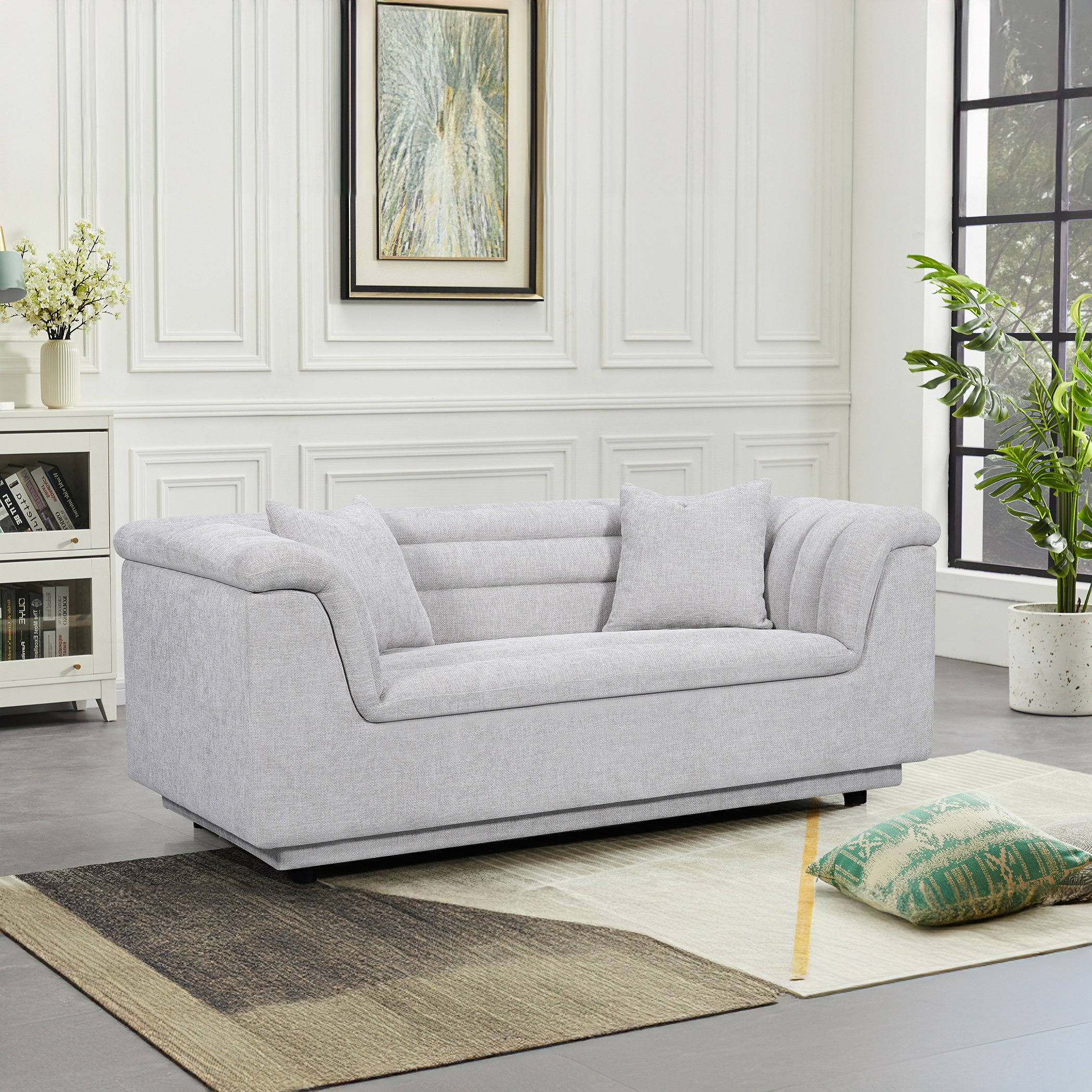 Picasso 2-Seater Fabric Sofa with 2 Cushions-hbxlivingroom-sofasandarmchairs-sofas-image-1