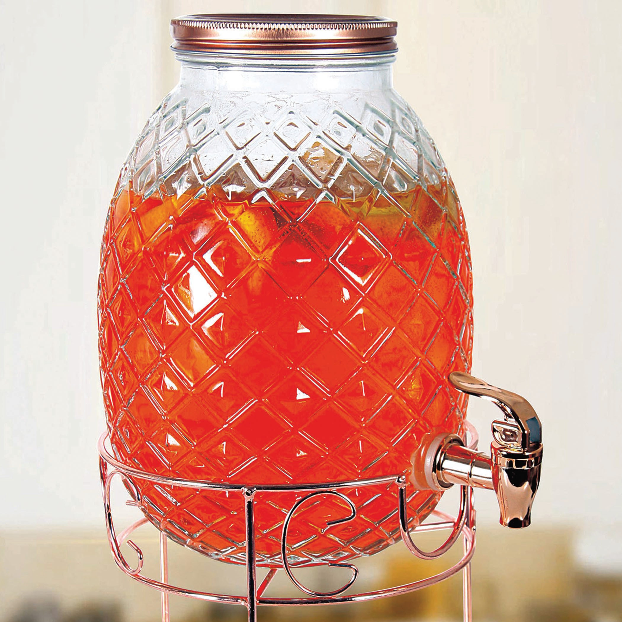 موزع مشروبات زجاجي مع حامل على شكل أناناس من آميتي - 4 لتر-hbxhomeware-hbxkitchen-image-3