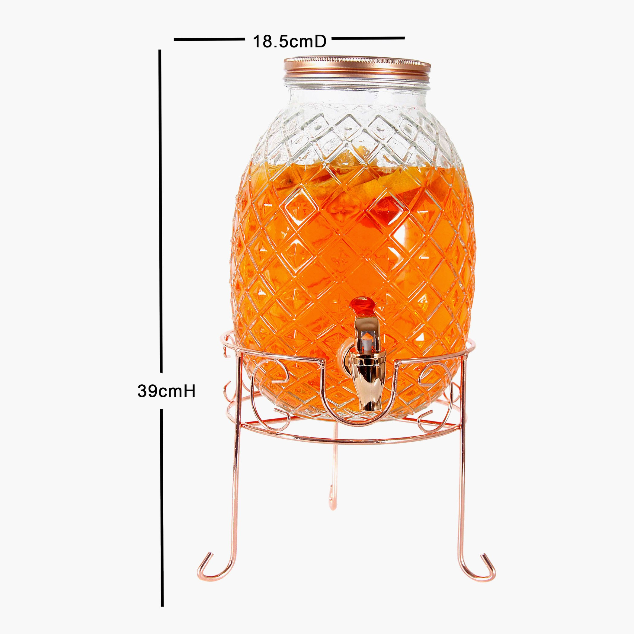 موزع مشروبات زجاجي مع حامل على شكل أناناس من آميتي - 4 لتر-hbxhomeware-hbxkitchen-image-5