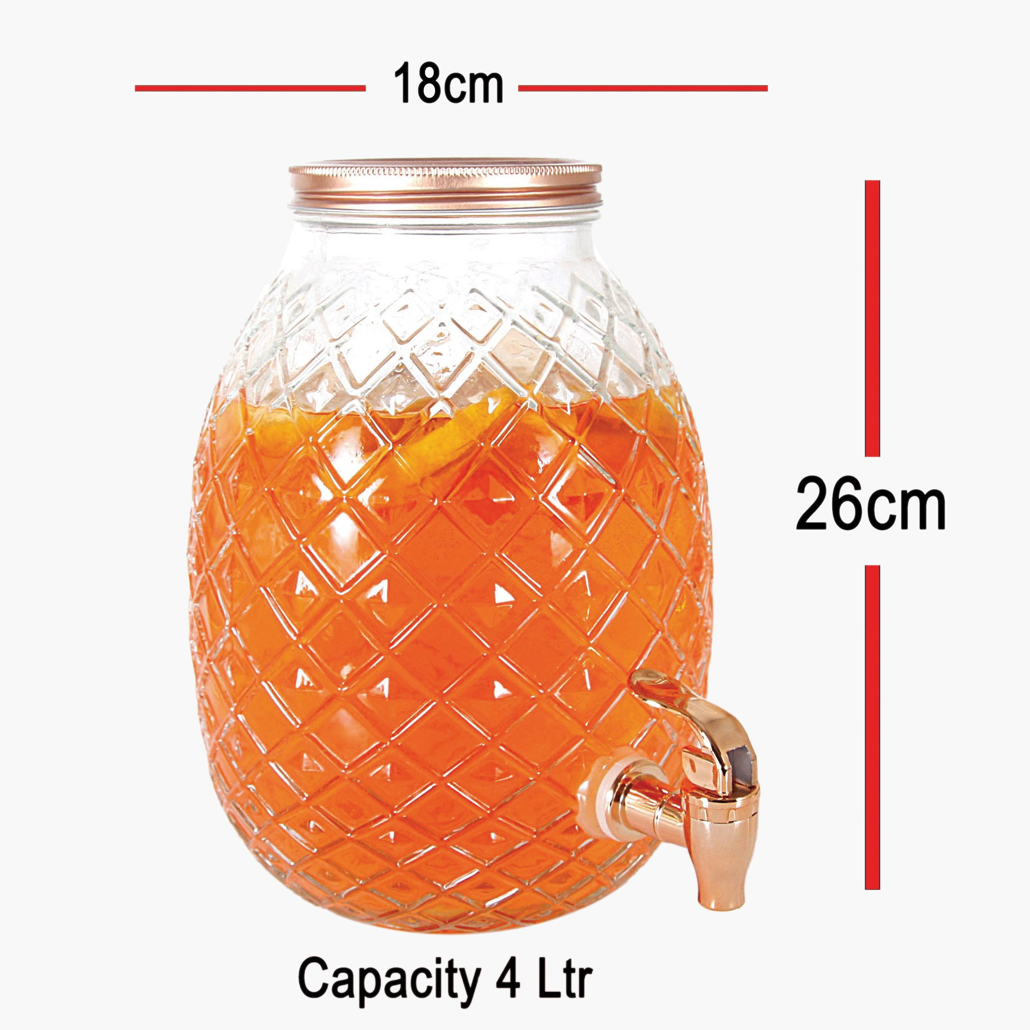 موزع مشروبات زجاجي مع حامل على شكل أناناس من آميتي - 4 لتر-hbxhomeware-hbxkitchen-image-6