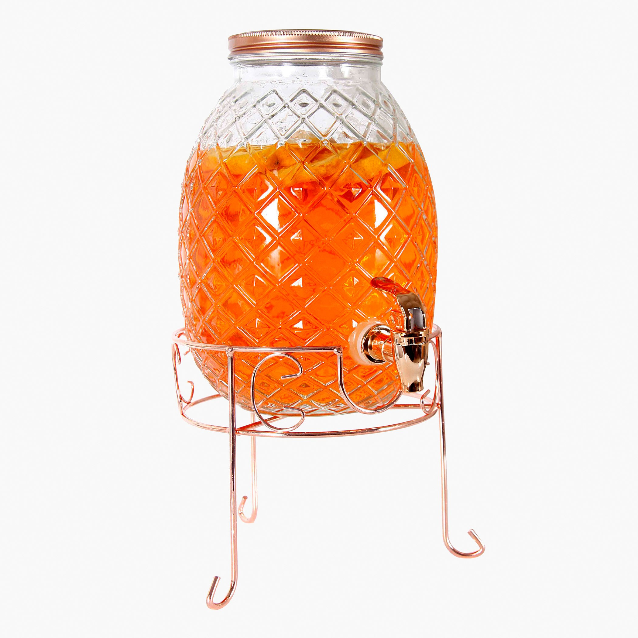 موزع مشروبات زجاجي مع حامل على شكل أناناس من آميتي - 4 لتر-hbxhomeware-hbxkitchen-image-1