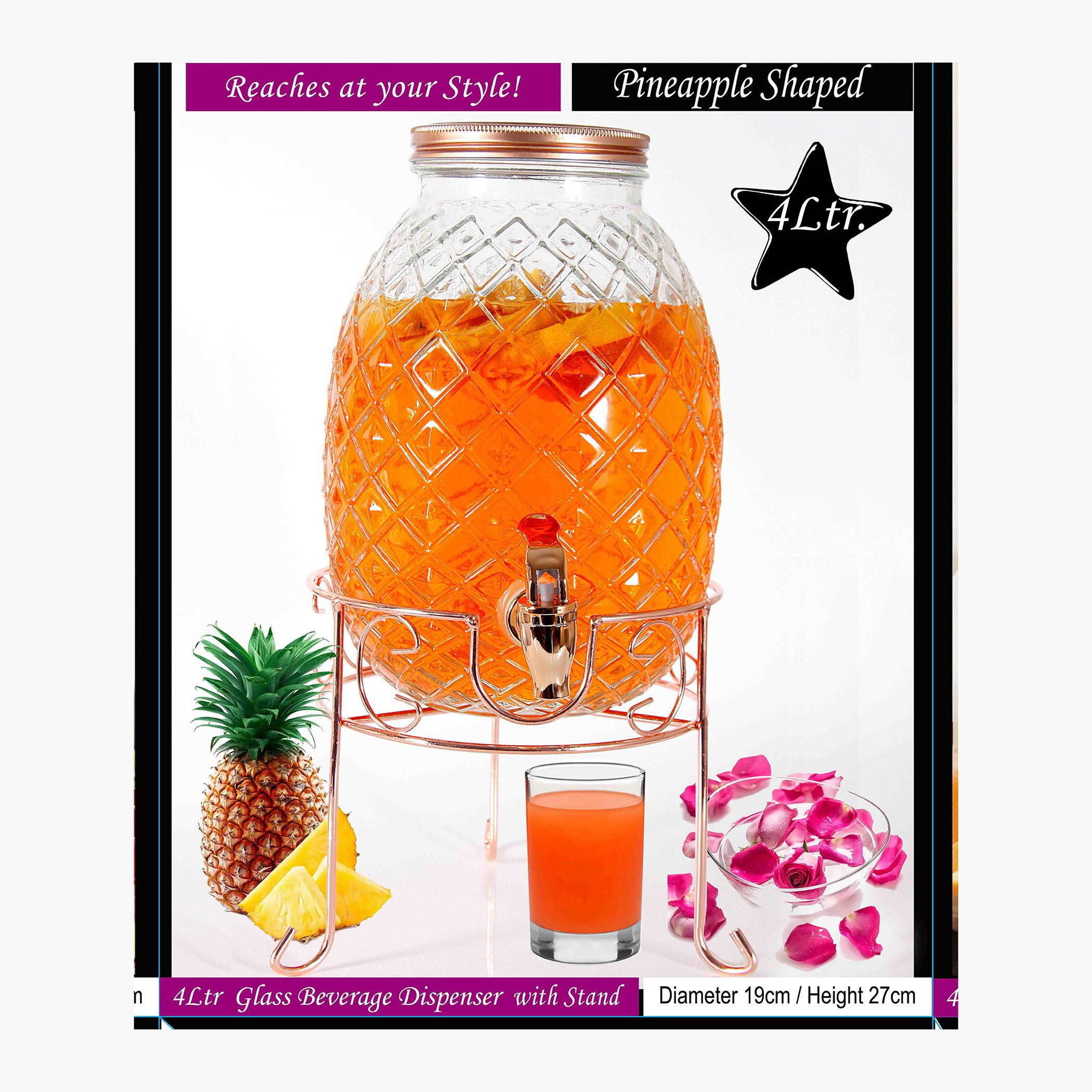 موزع مشروبات زجاجي مع حامل على شكل أناناس من آميتي - 4 لتر-hbxhomeware-hbxkitchen-image-8