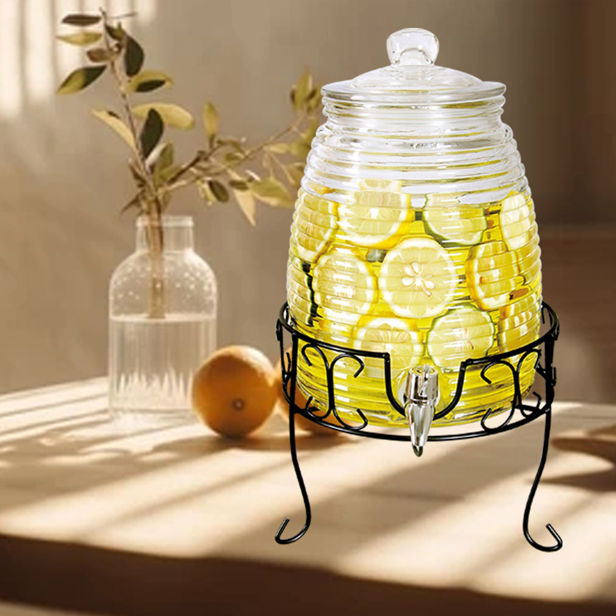 Amity Glass Beverage Dispenser with Stand - 6 L-hbxhomeware-hbxkitchen-image-1