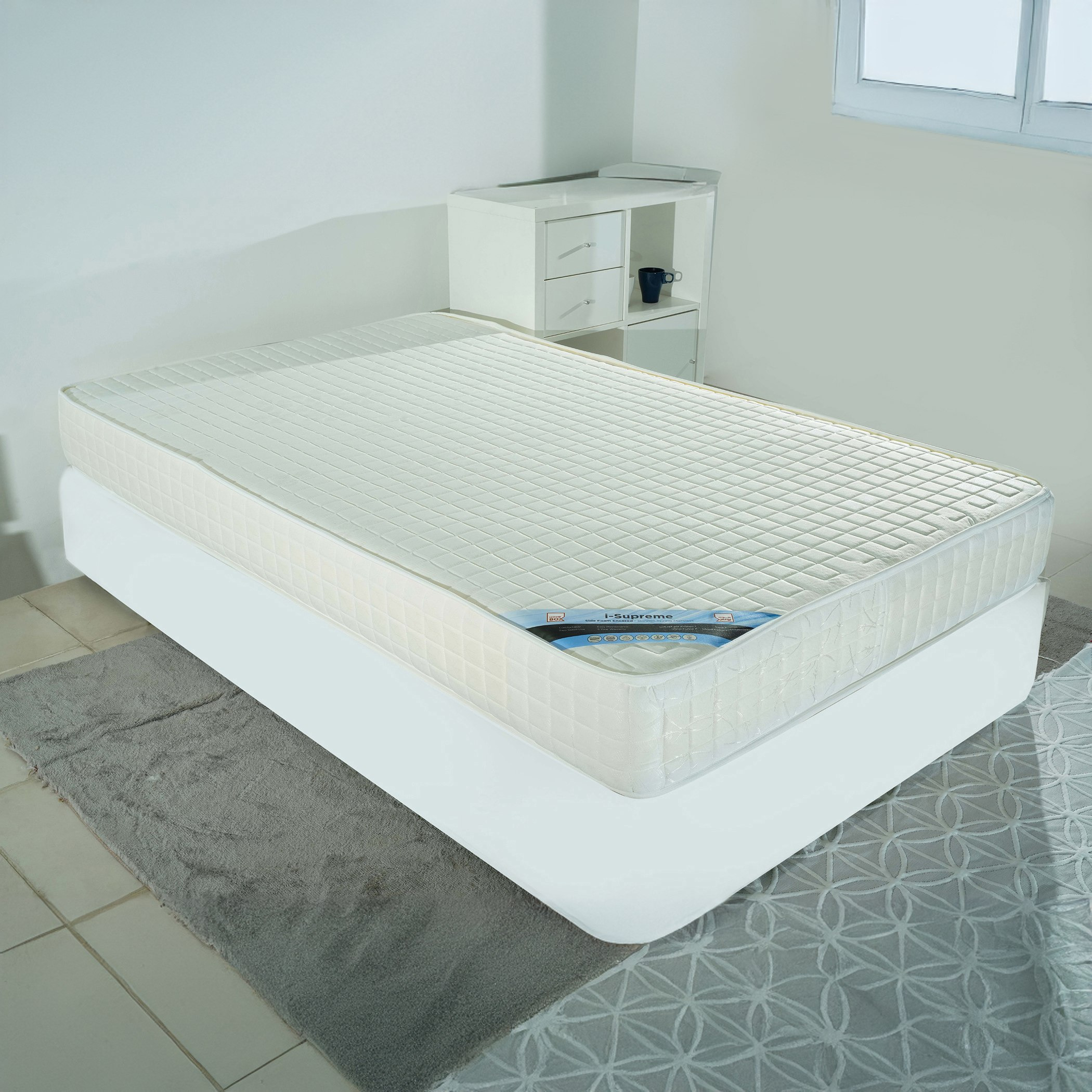 SleepEase iSupreme Side Foam Encased Medium Firm Bonnell Spring Queen Mattress - 150x200x22 cm-hbxbedroom-mattresses-queen-image-10