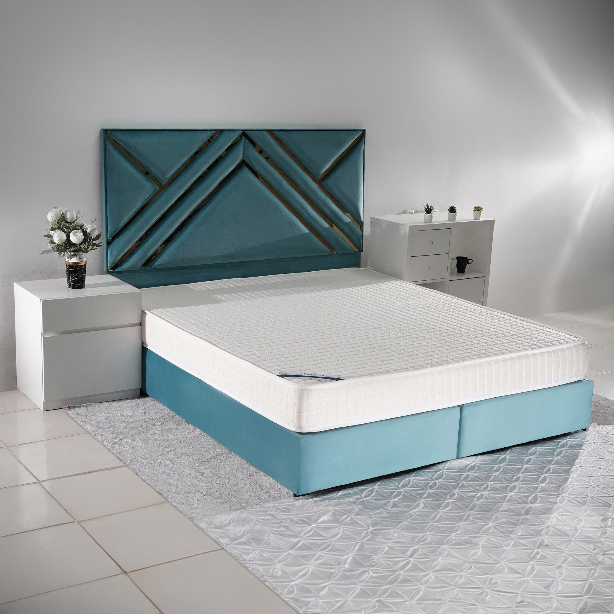 SleepEase iSupreme Side Foam Encased Medium Firm Bonnell Spring King Mattress - 180x200x22 cm-hbxfurniture-mattresses-king-image-10