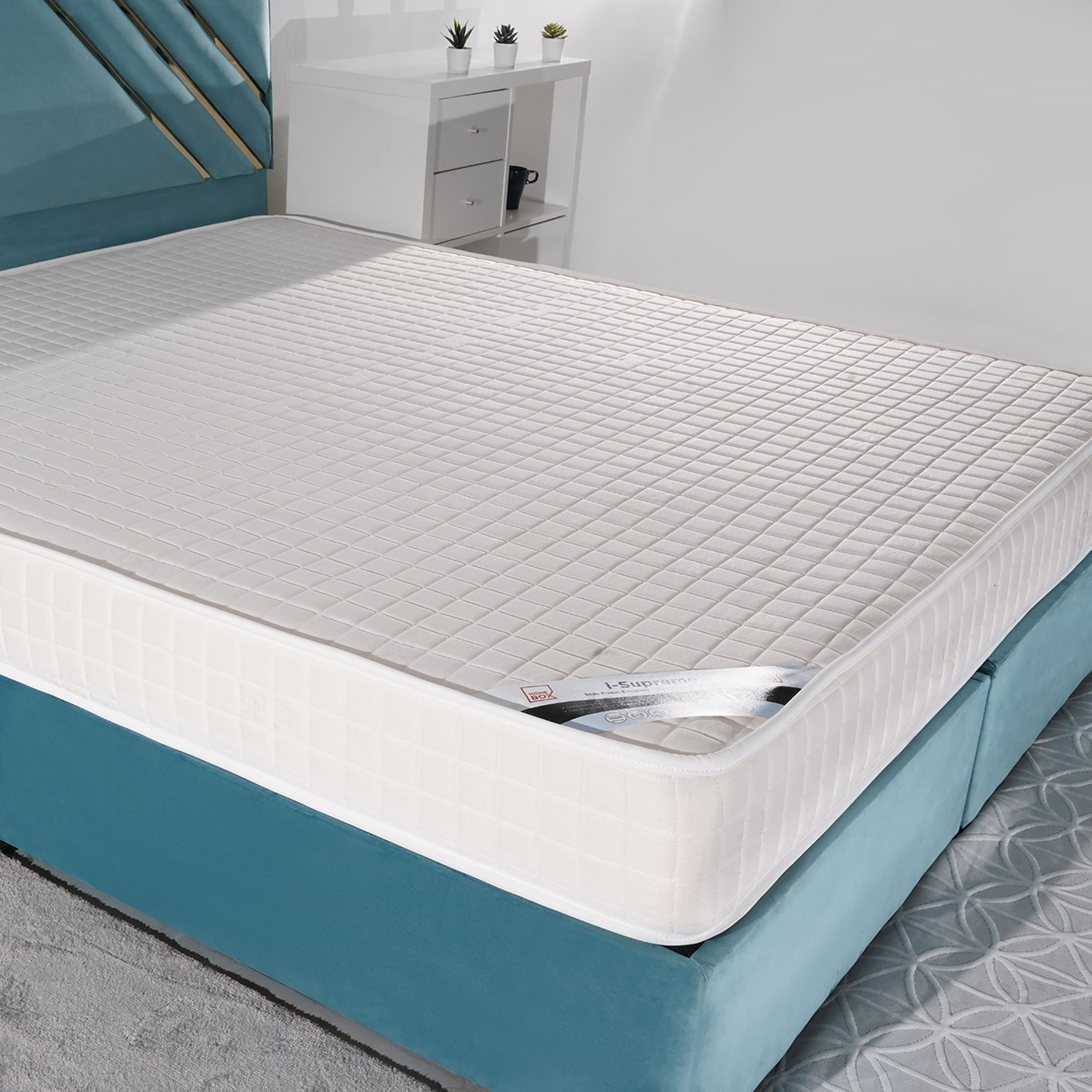 SleepEase iSupreme Side Foam Encased Medium Firm Bonnell Spring King Mattress - 180x200x22 cm-hbxfurniture-mattresses-king-image-6