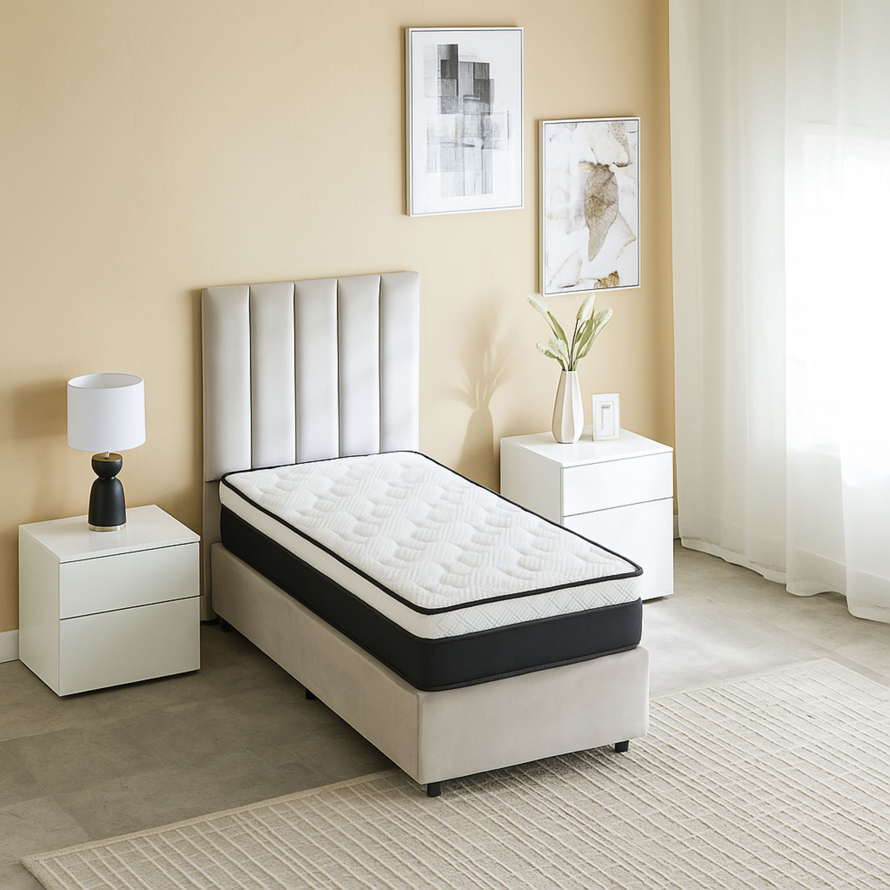 SleepNest iRepose Box Top Medium Firm Bonnell Spring Single Mattress - 90x190x24 cm-PROMO_HB_KSA_HBX10_190925-image-3