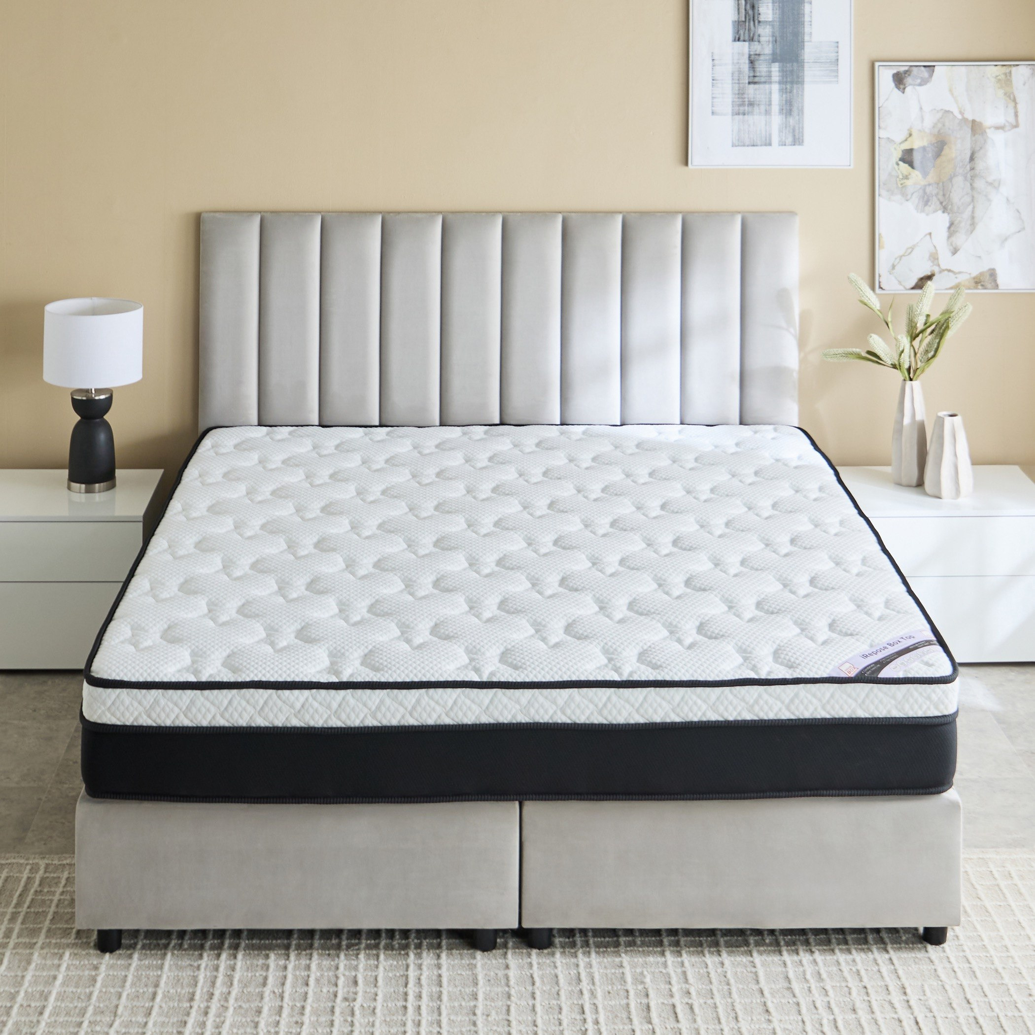 SleepNest iRepose Box Top Medium Firm Bonnell Spring King Mattress - 180x200x24 cm-hbxfurniture-mattresses-king-image-2