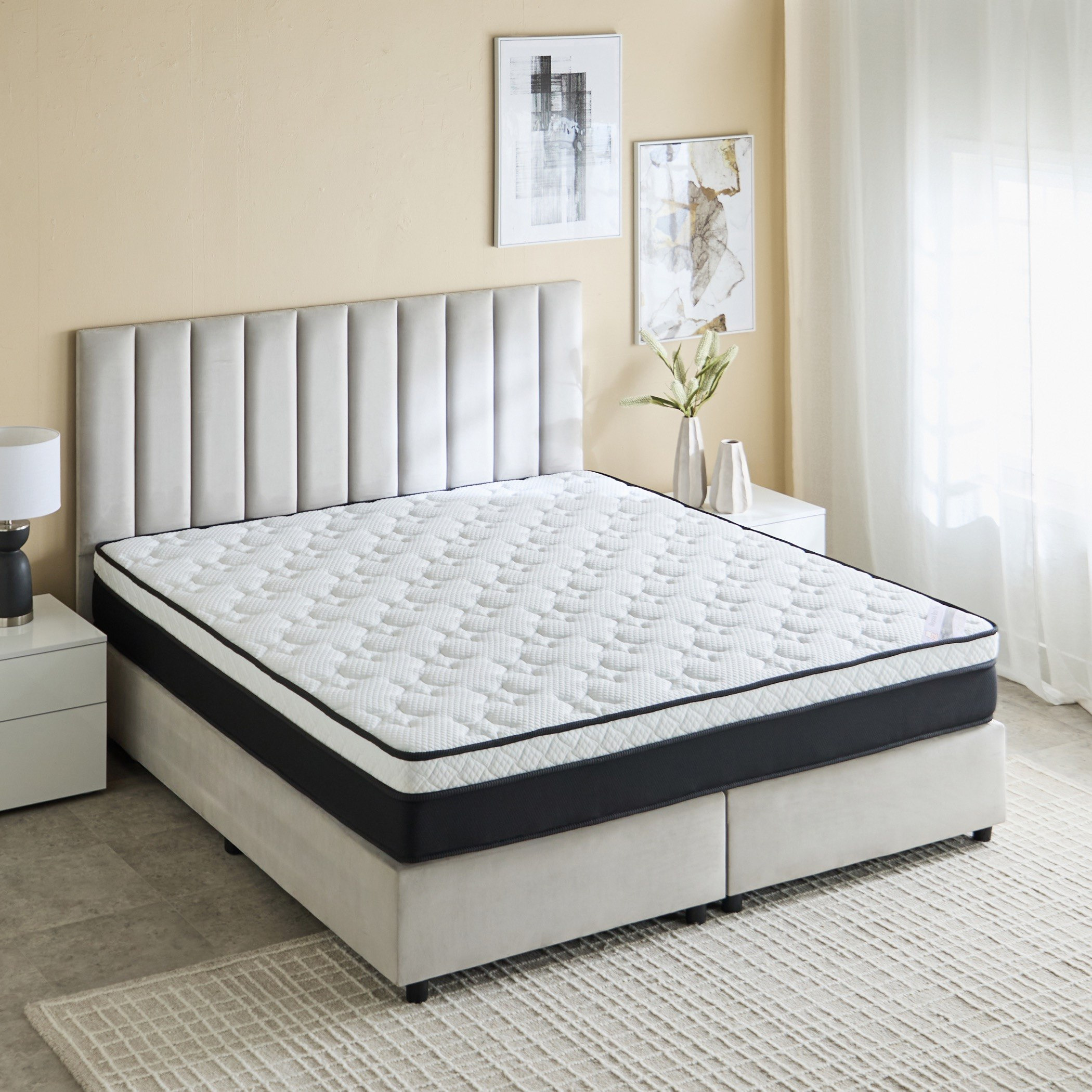 SleepNest iRepose Box Top Medium Firm Bonnell Spring Super King Mattress - 200x200x24 cm-PROMO_HB_KSA_HBX10_190925-image-3