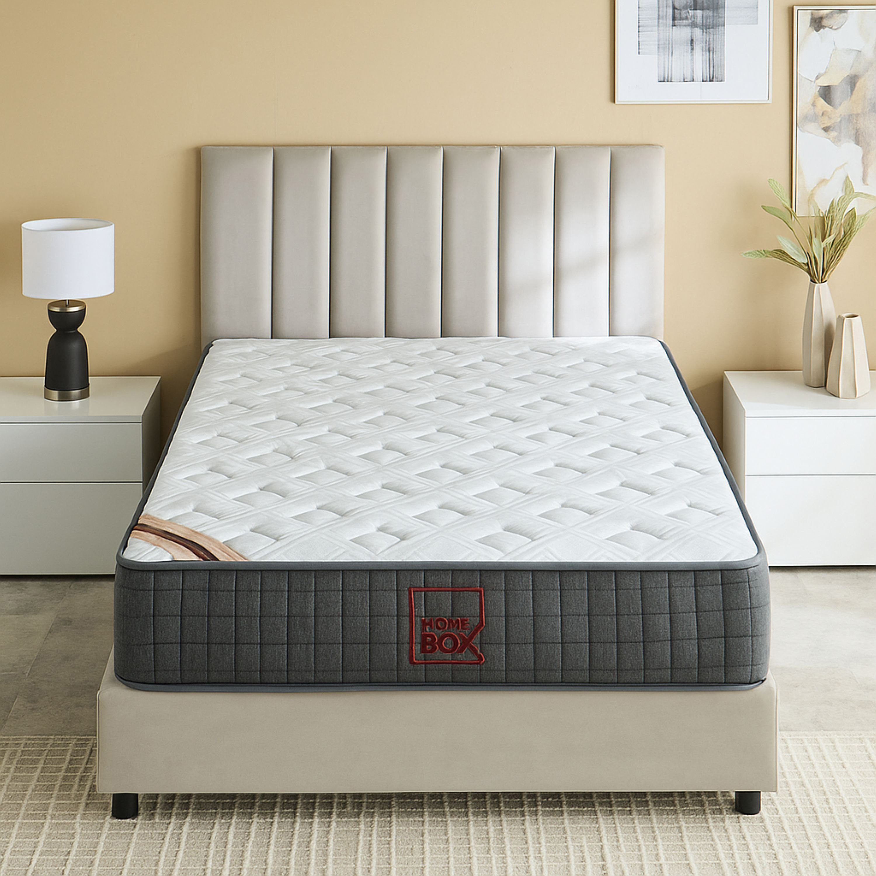 SleepNest iGolden Comfort Lux Knitted Fabric Medium Firm Pocket Spring Queen Mattress - 140x200x25cm-PROMO_HB_KSA_HBX10_190925-image-2