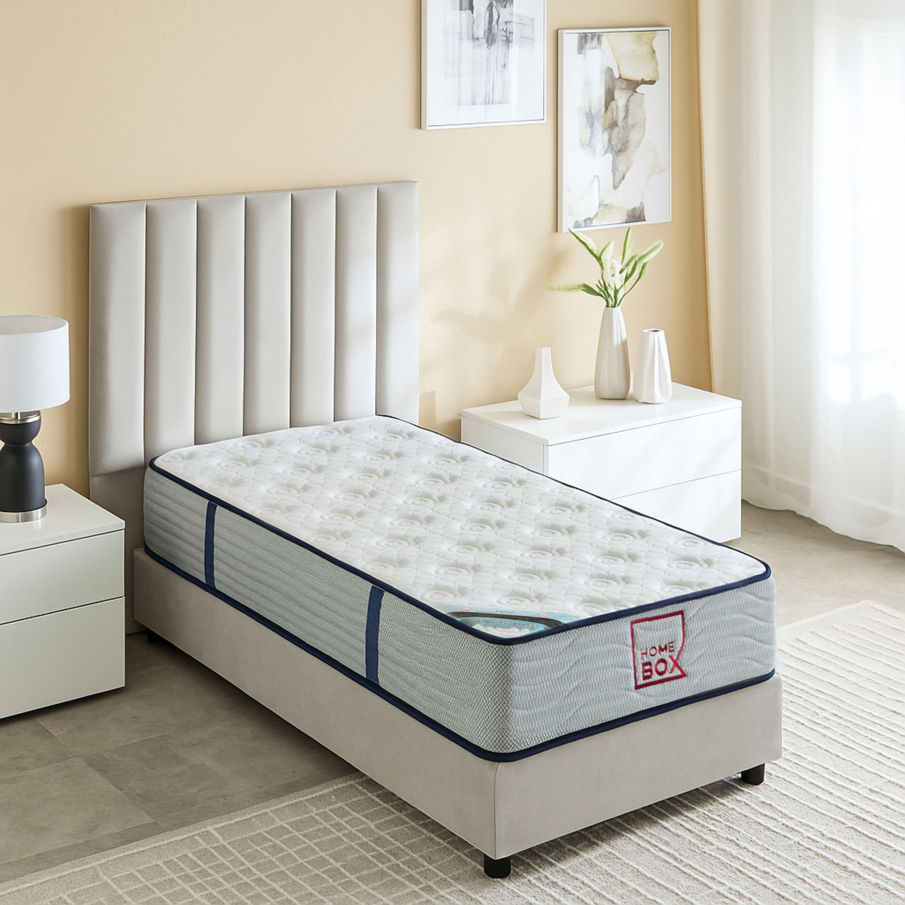 SleepLuxe iCool Gel infused Memory Foam Medium Firm Pocket Spring Single Mattress - 90x200x25 cm-PROMO_HB_KSA_HBX10_190925-image-3