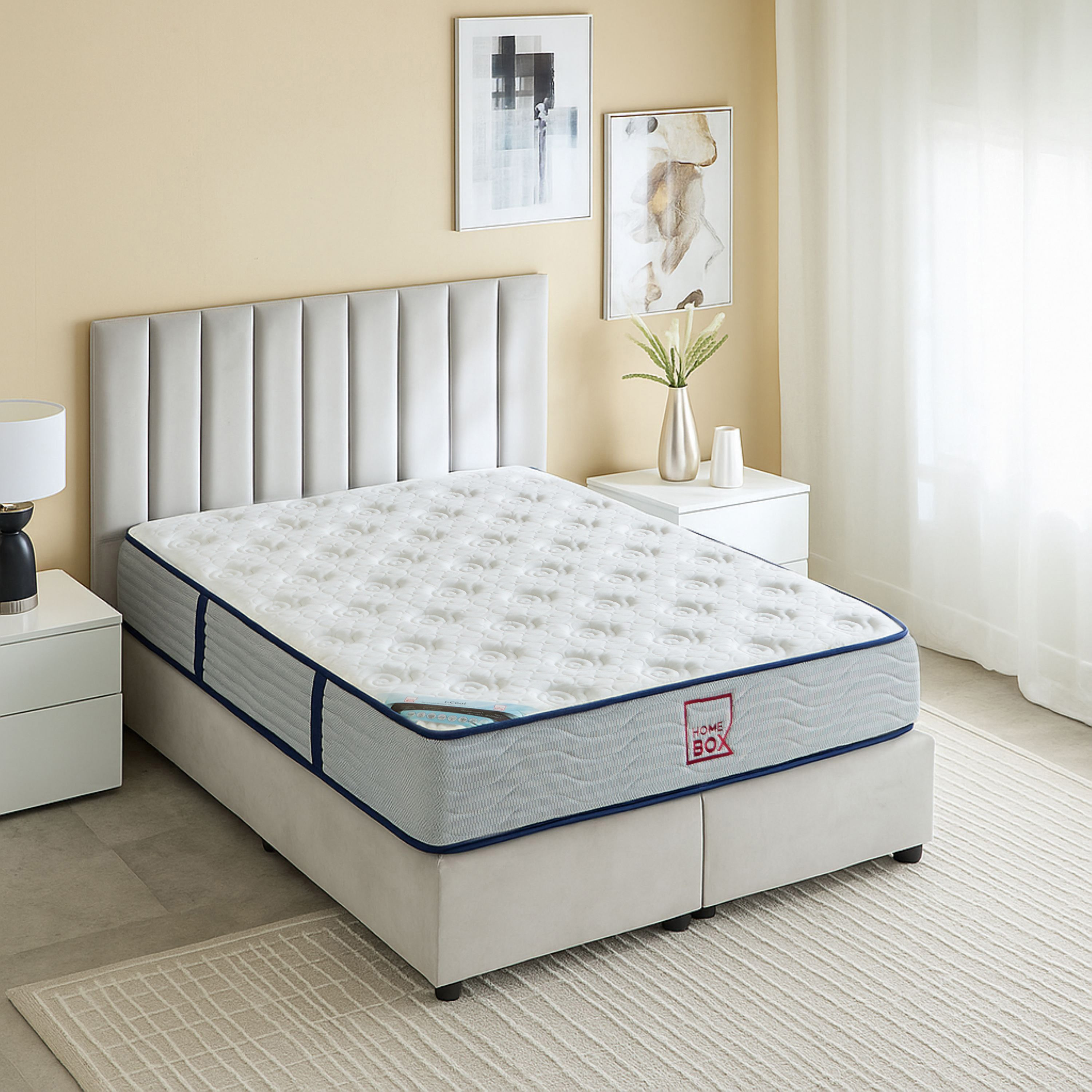 SleepLuxe iCool Gel infused Memory Foam Medium Firm Pocket Spring Queen Mattress - 140x200x25 cm-PROMO_HB_KSA_HBX10_190925-image-3