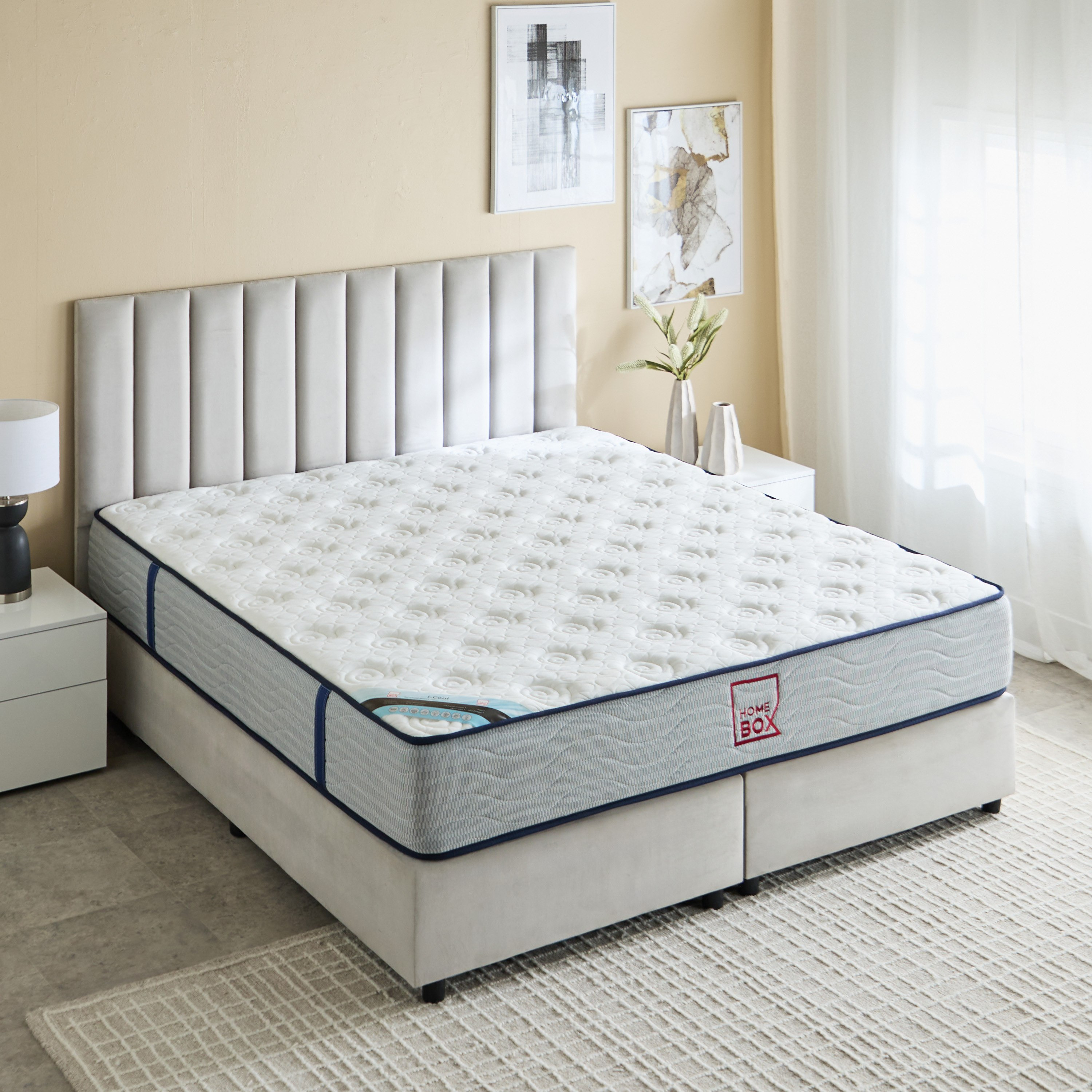مرتبة ميموري فوم مملوء بالجل بنوابض جيبية من سليب لوكس آي كول - 160x200x25 سم-hbxbedroom-mattresses-queen-image-3