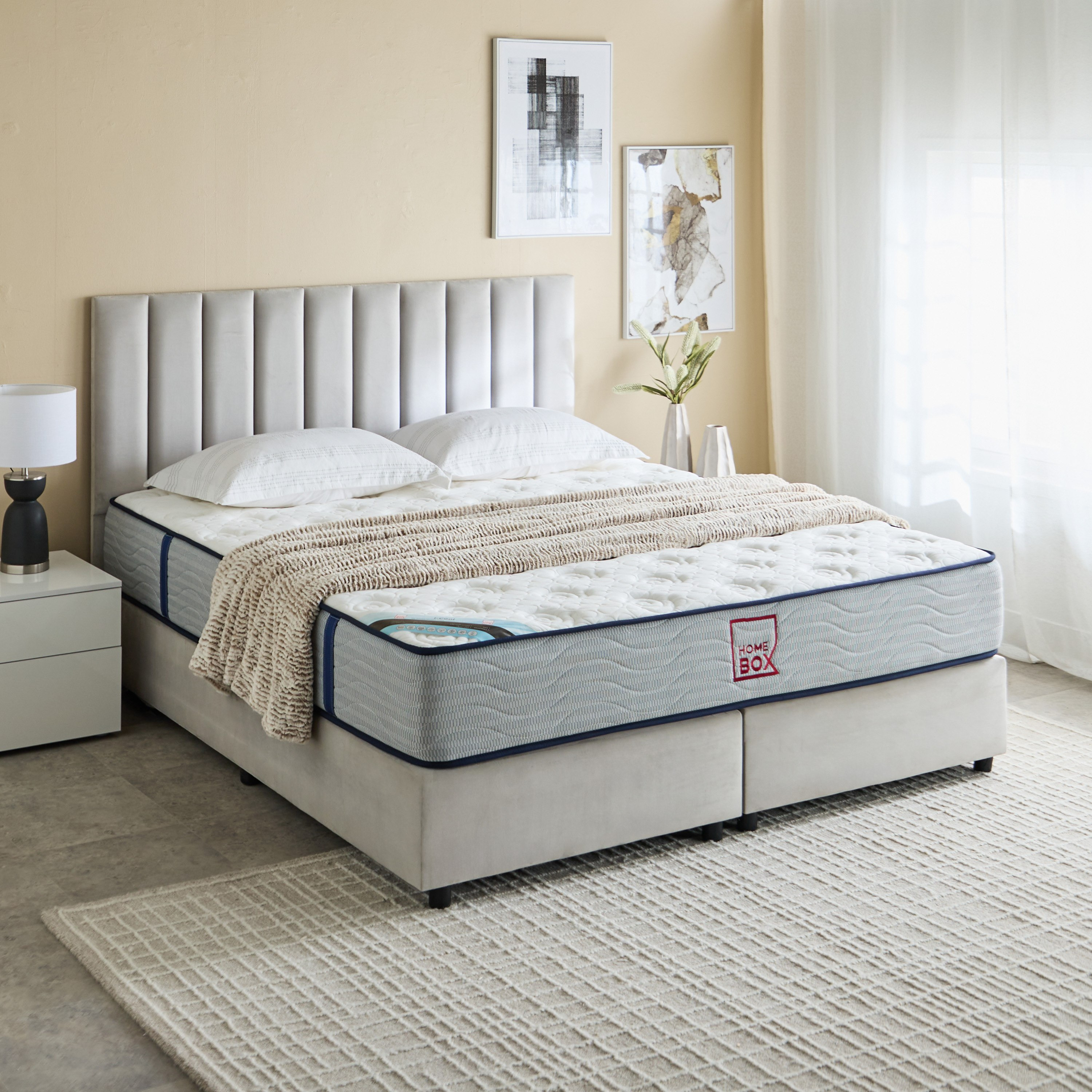 مرتبة ميموري فوم مملوء بالجل بنوابض جيبية من سليب لوكس آي كول - 160x200x25 سم-hbxbedroom-mattresses-queen-image-8