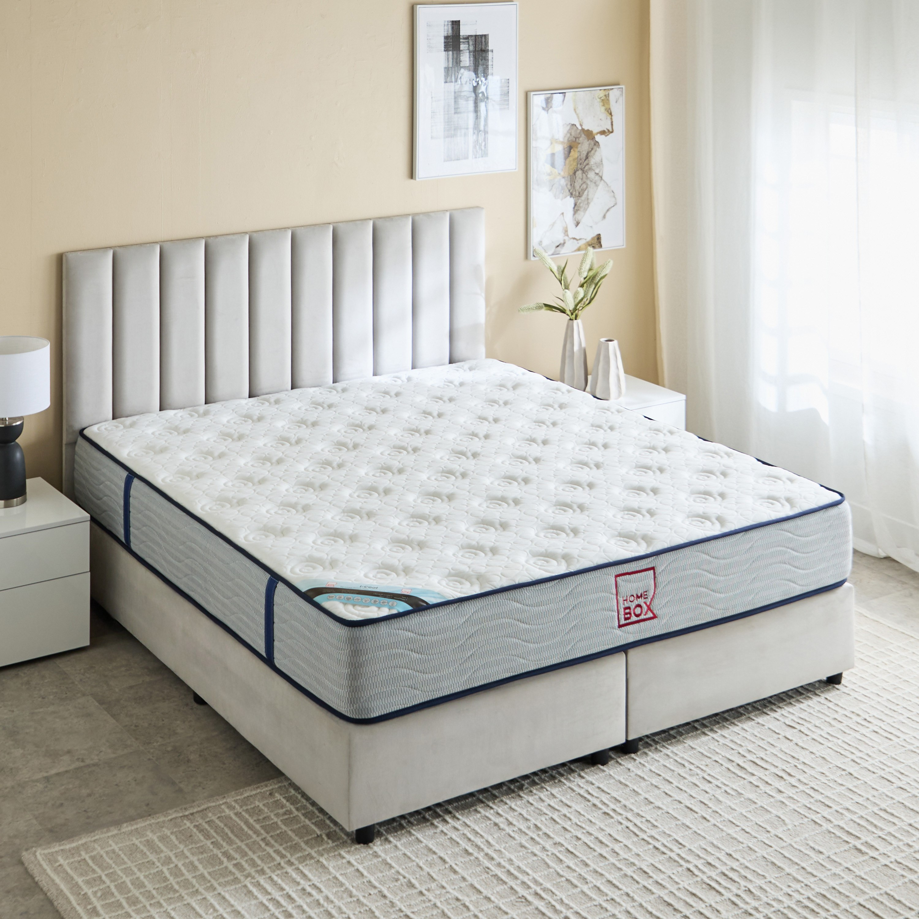 مرتبة كينج ميموري فوم مملوء بالجل بنوابض جيبية من سليب لوكس آي كول - 180x200x25 سم-hbxfurniture-mattresses-king-image-3