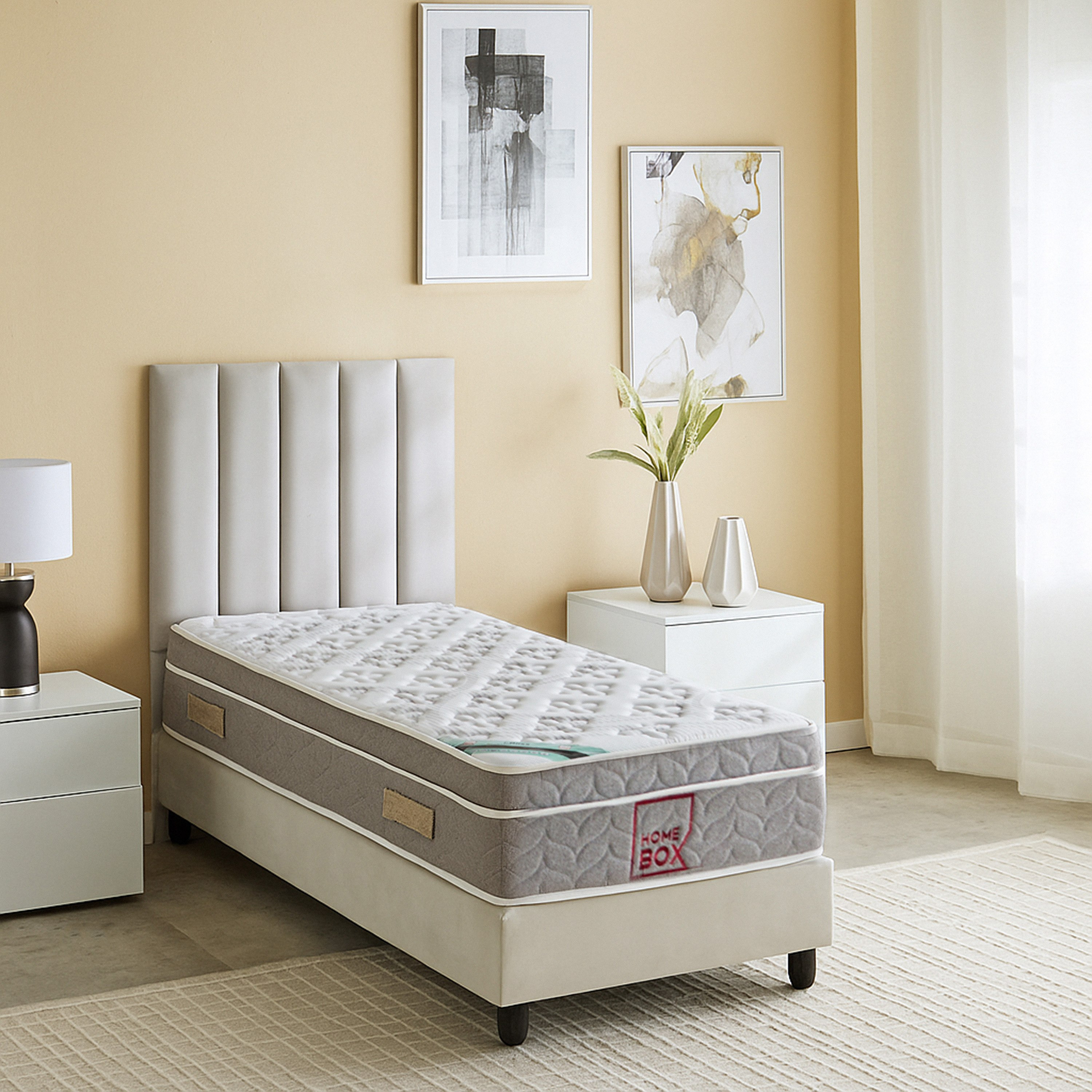 SleepLuxe iBliss Natural Latex Medium Firm Knitted Breathable Pocket Spring Mattress - 120x200x28 cm-hbxfurniture-mattresses-twin-image-3