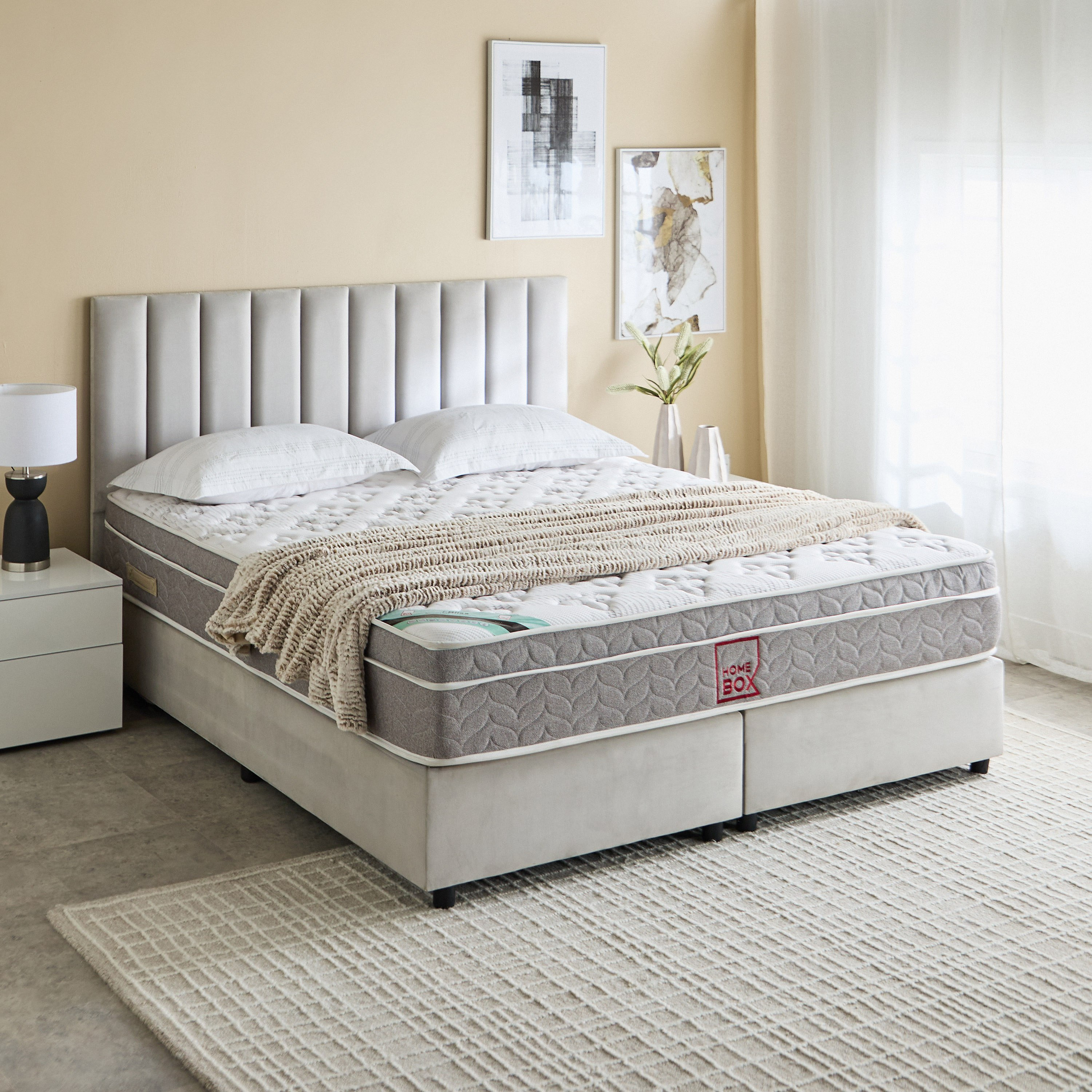 SleepLuxe iBliss Natural Latex Medium Firm Knitted Breathable Pocket Spring Mattress - 200x200x28 cm-PROMO_HB_KSA_HBX10_190925-image-8