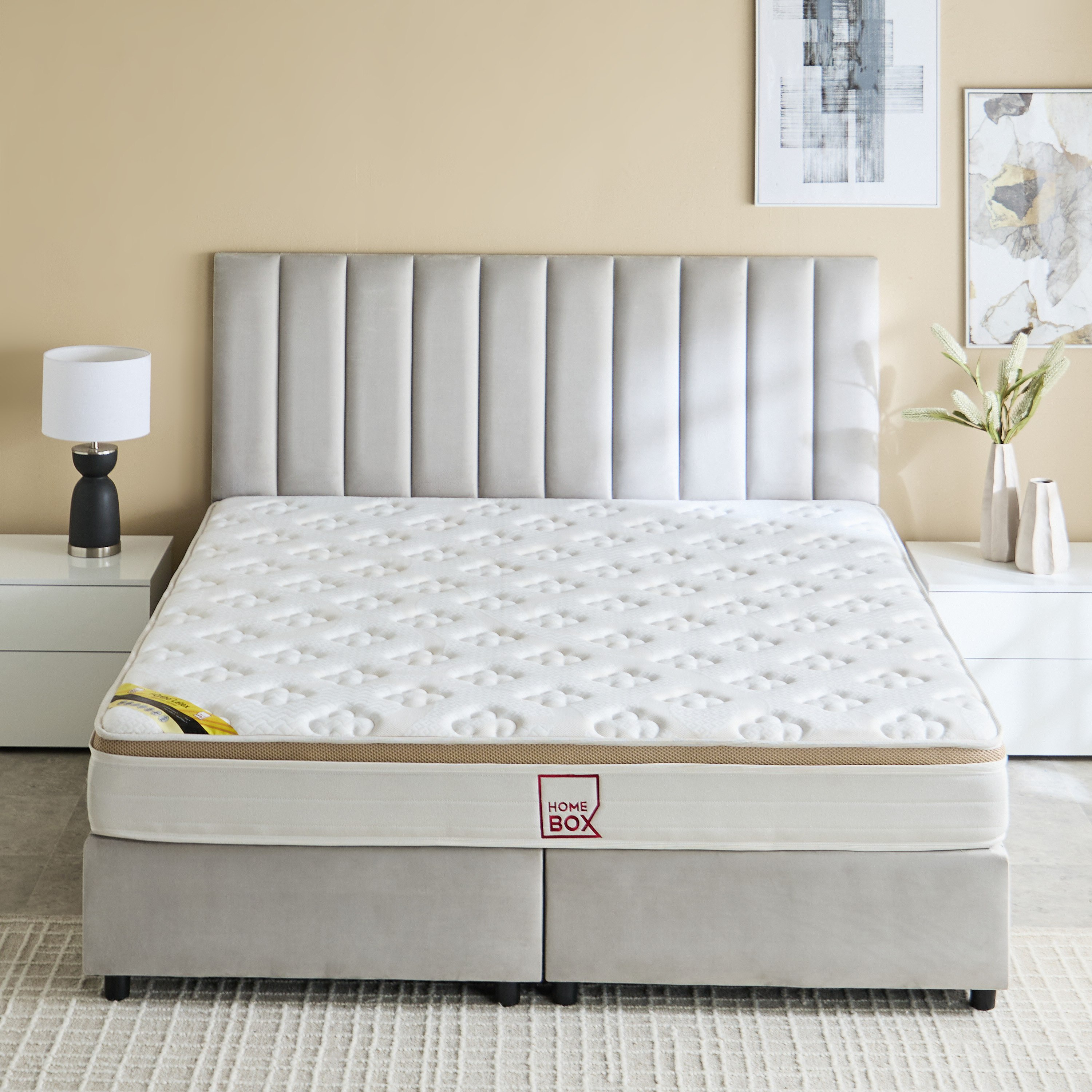 SleepLuxe iOrtho Latex Knitted Breathable Firm Extra Firm Rebonded Foam King Mattress - 180x200x24 cm-hbxfurniture-mattresses-king-image-2