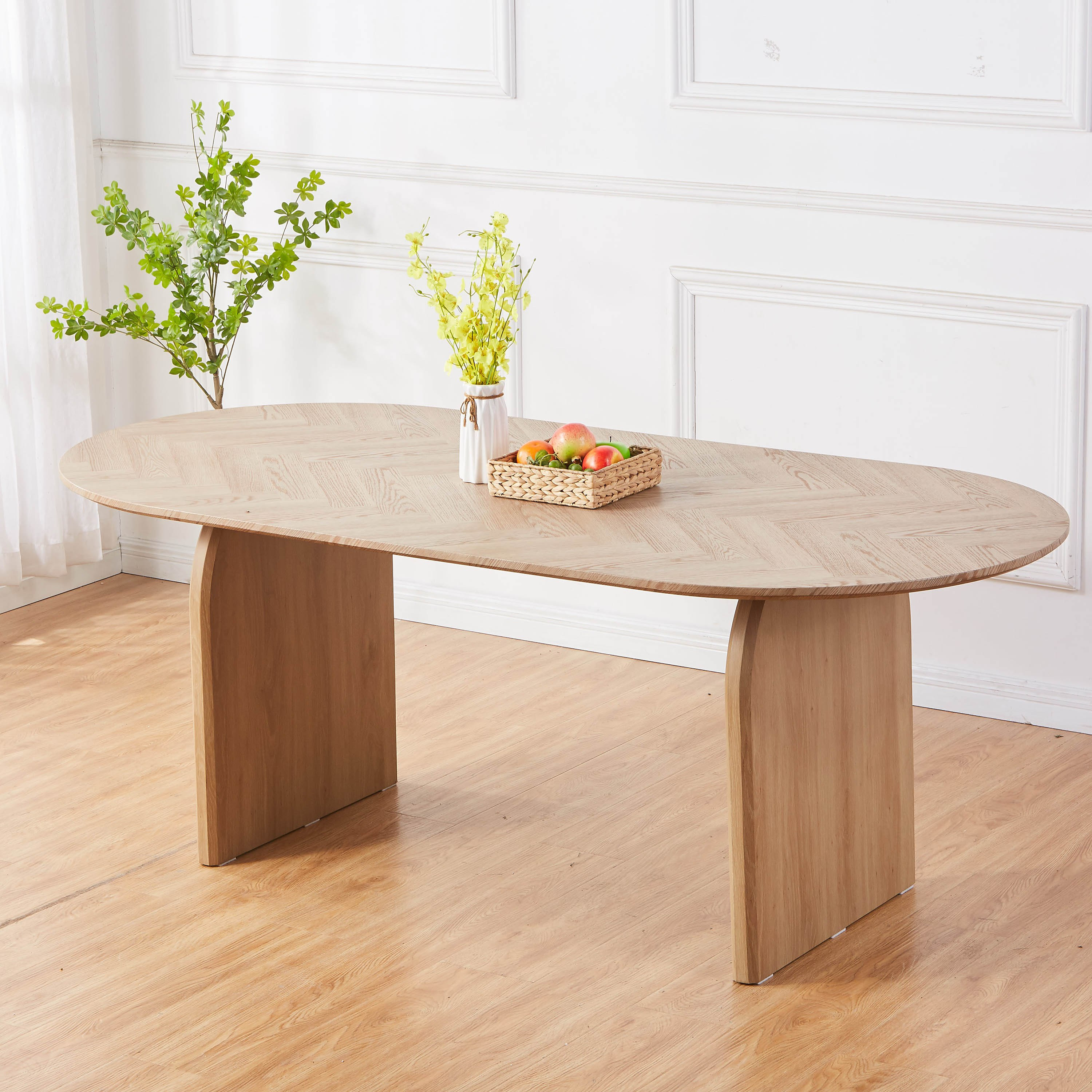 طقم طاولة سفرة بيضاوية 6 مقاعد من هيميسفير-hbxfurniture-diningtablesandsets-diningsets-sixseater-image-3