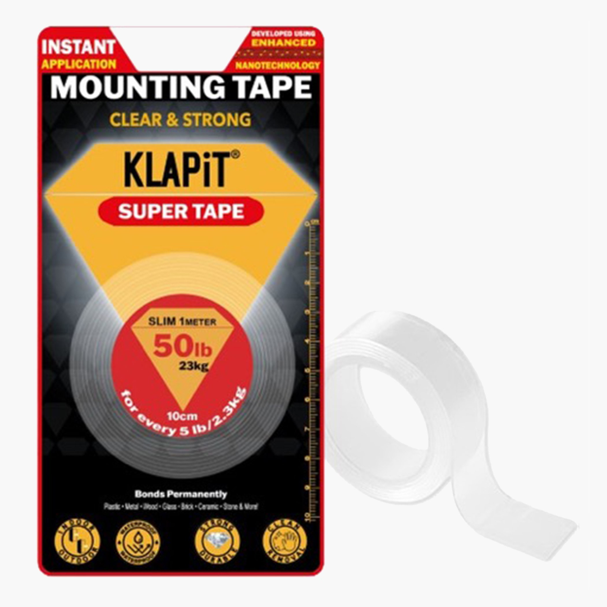 KLAPiT Slim Mounting Tape - 1 m-hbxdecorandfurnishings-homeaccessories-novelties-image-14