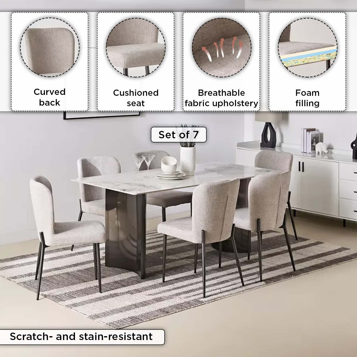 طقم سفرة من الحجر الملبد 6 مقاعد من ماجنوم-hbxfurniture-diningtablesandsets-diningsets-sixseater-image-15