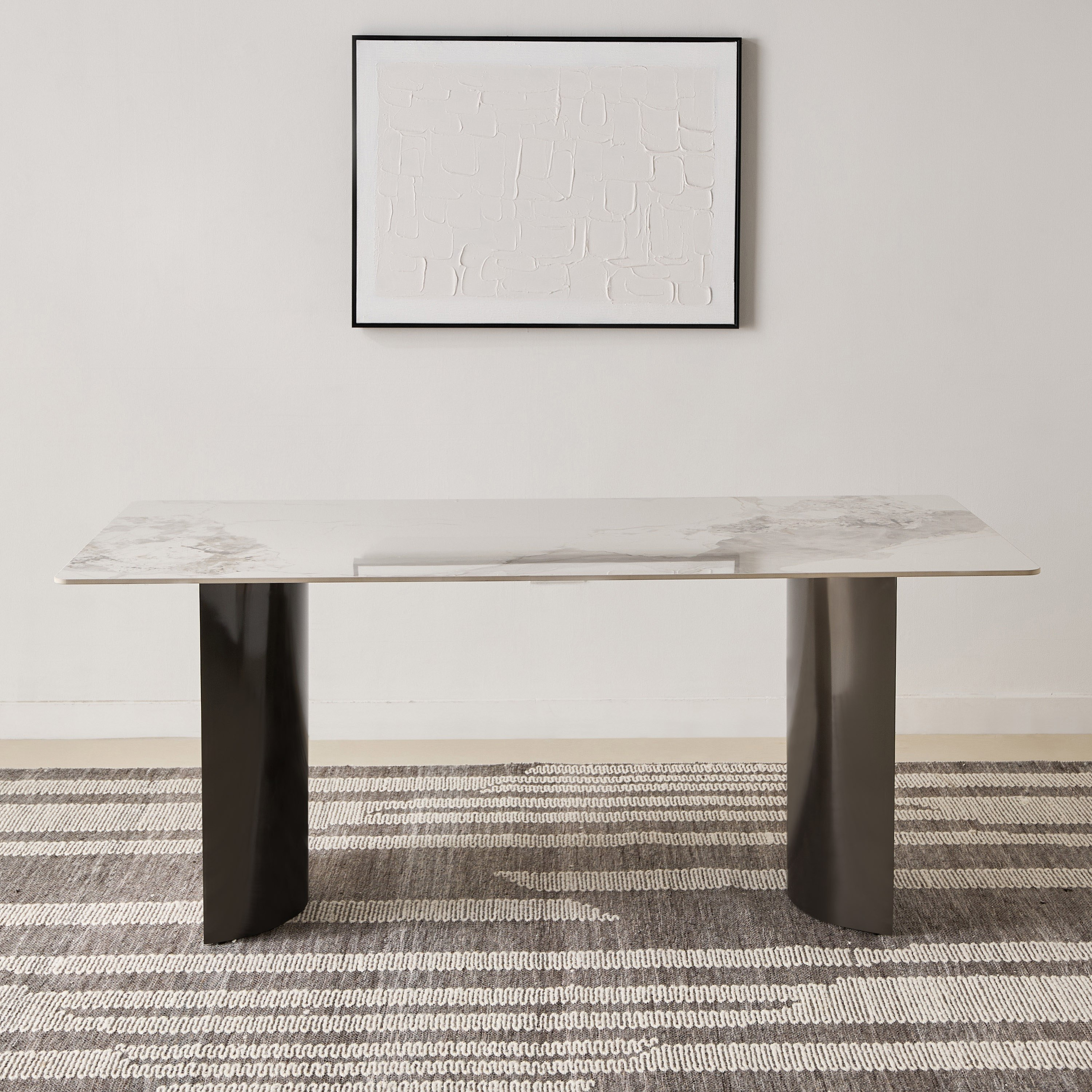 طقم سفرة من الحجر الملبد 6 مقاعد من ماجنوم-hbxfurniture-diningtablesandsets-diningsets-sixseater-image-3