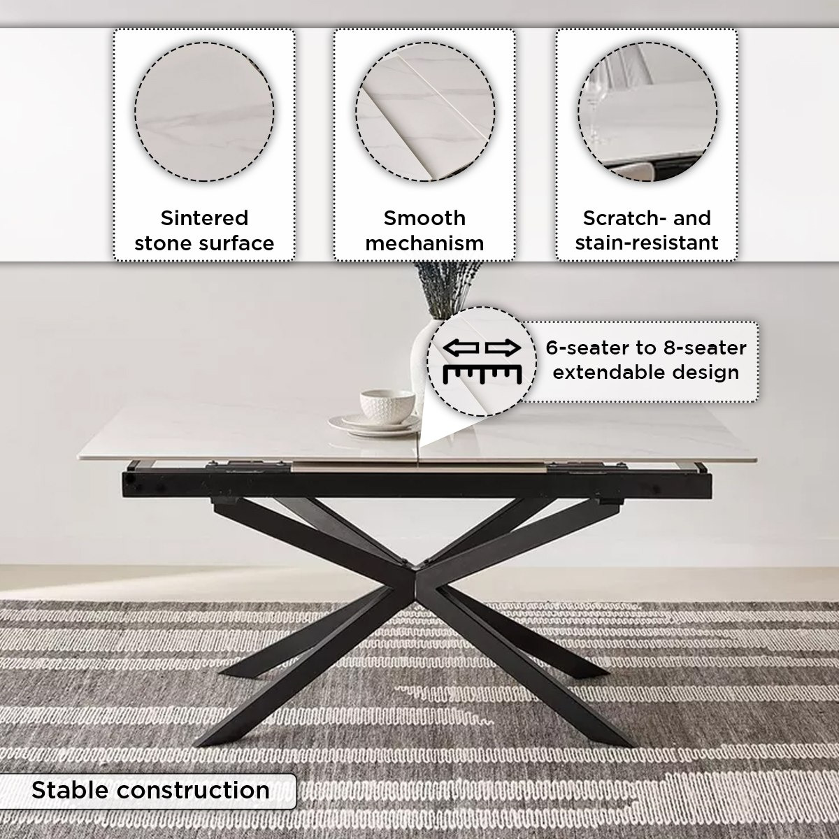 طاولة سفرة قابلة للتمديد 6-8 مقاعد من الحجر الملبد من نافارو-hbxfurniture-diningroom-diningtables-eightseater-image-15