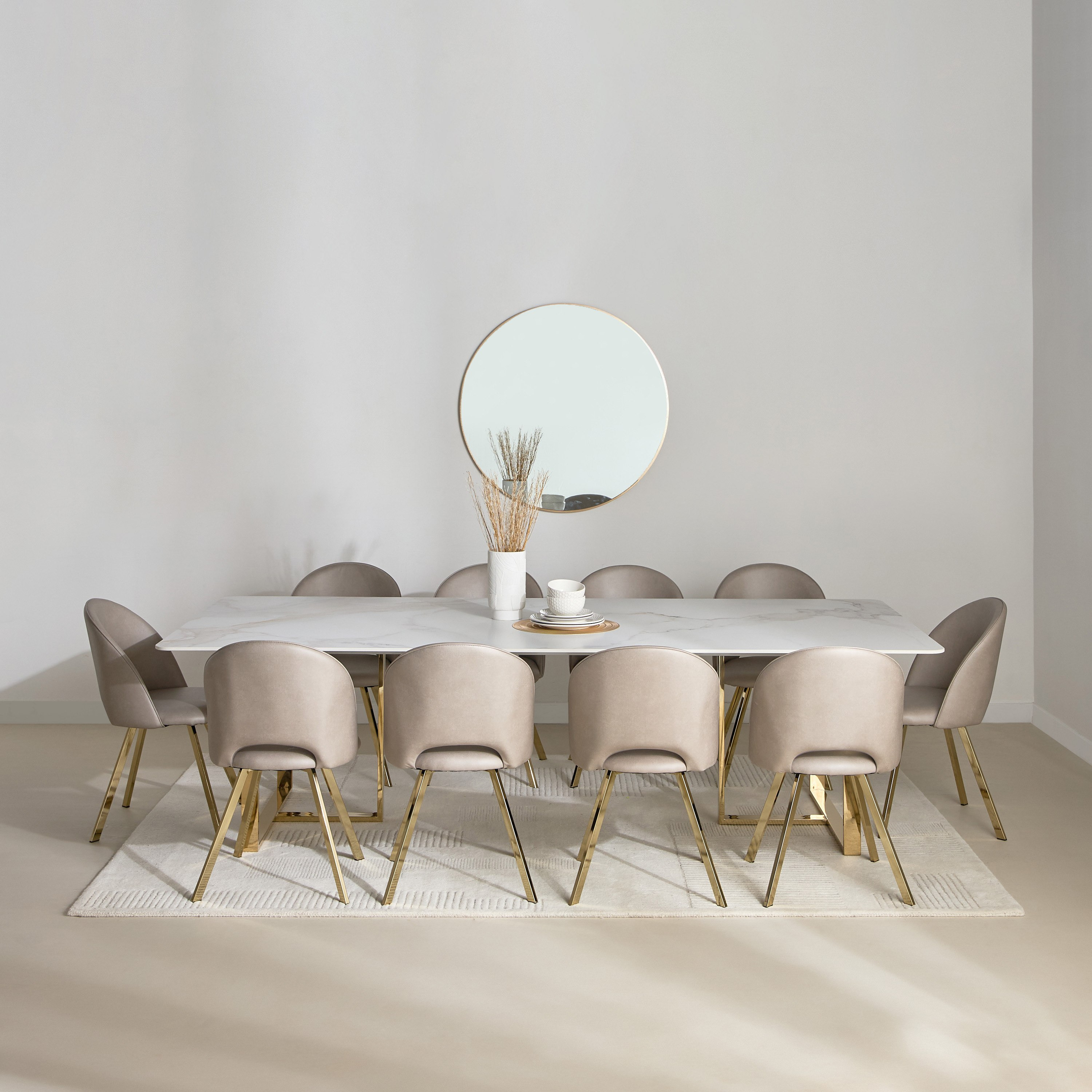 Pearl Lux 10-Seater Sintered Stone Dining Set-hbxfurniture-diningroom-diningsets-tenseater-image-2