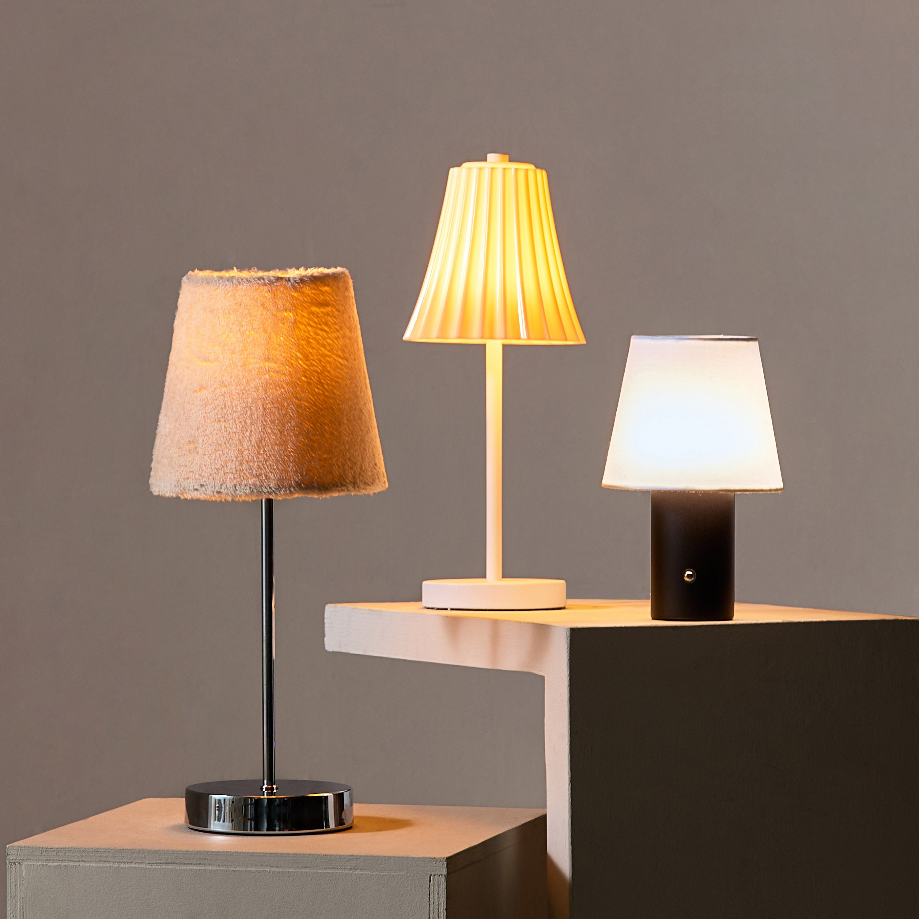 Sega 3-Colour Metal LED Table Lamp - 14x14x34 cm-hbxbedroom-lighting-tablelamps-image-6