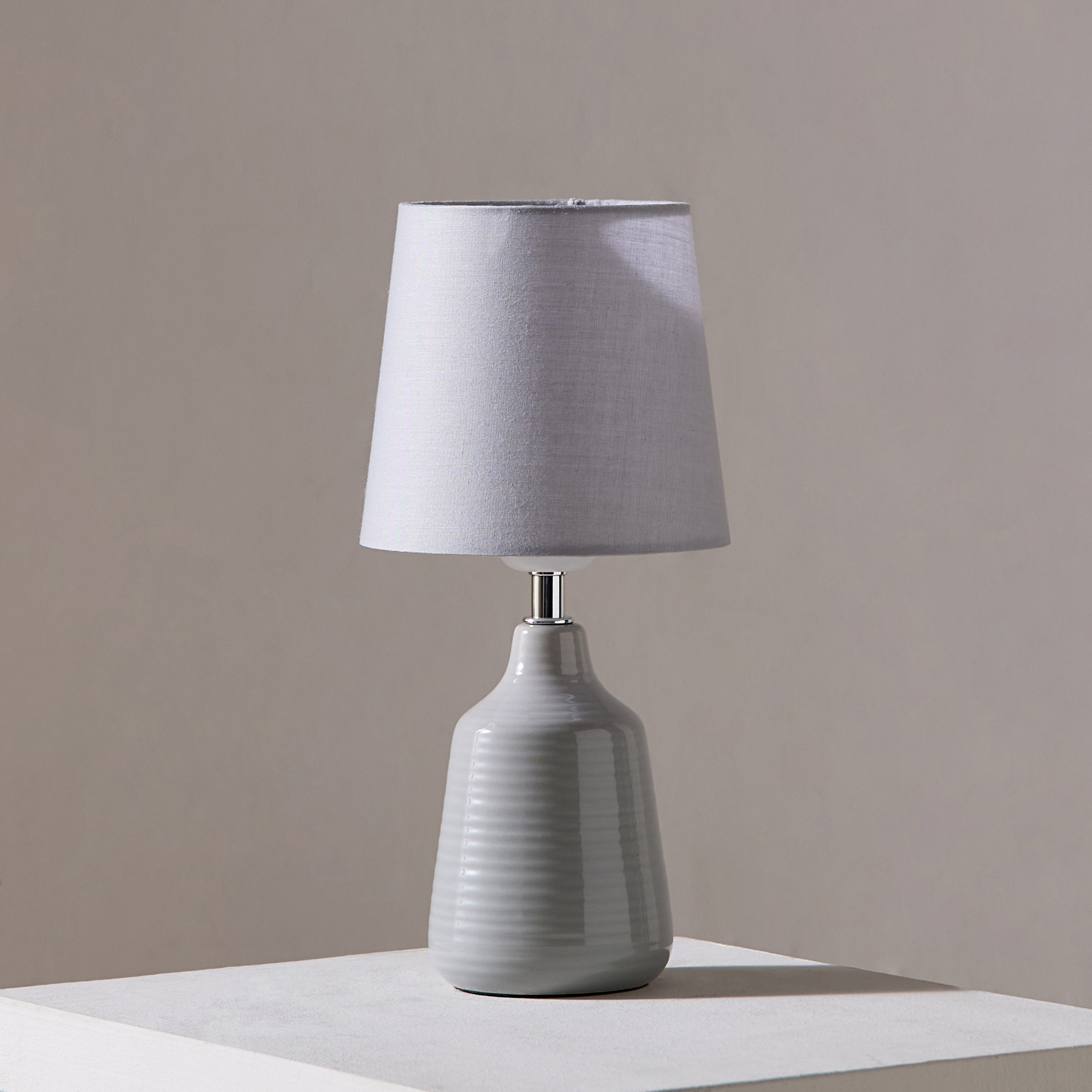 Sega Ceramic Table Lamp Base with USB Power Port - 14x14x35 cm-hbxbedroom-lighting-tablelamps-image-1