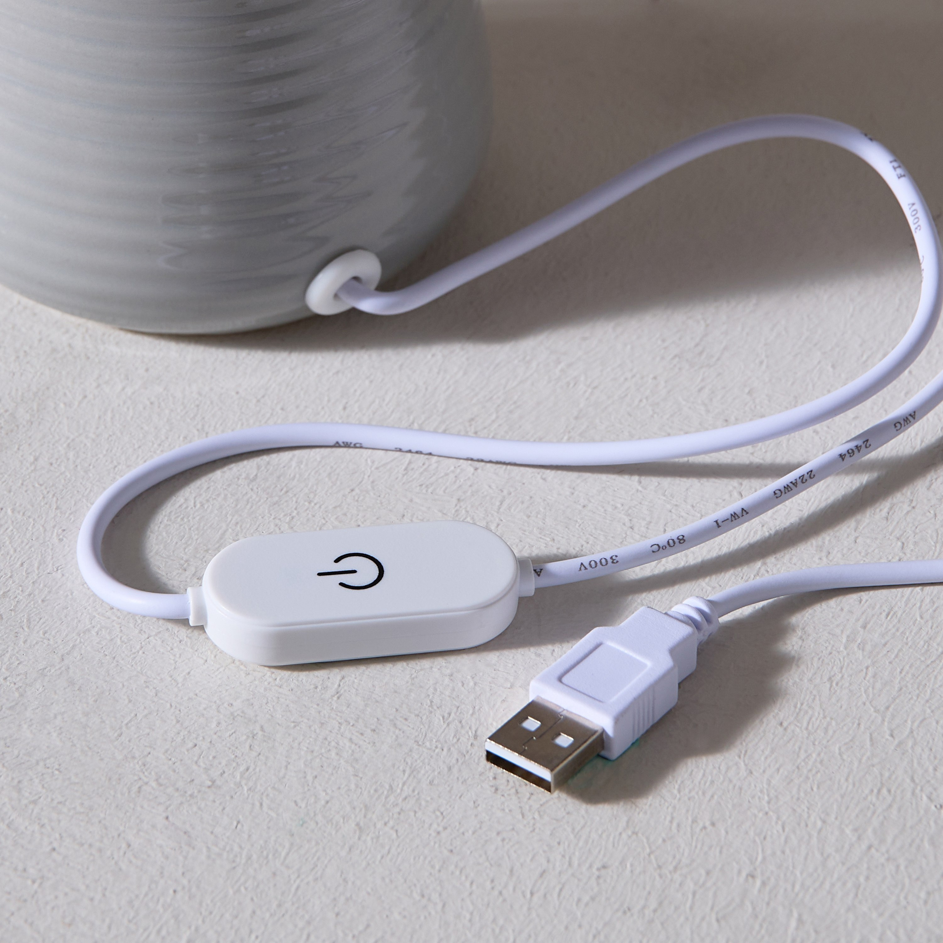 Sega Ceramic Table Lamp Base with USB Power Port - 14x14x35 cm-hbxbedroom-lighting-tablelamps-image-5