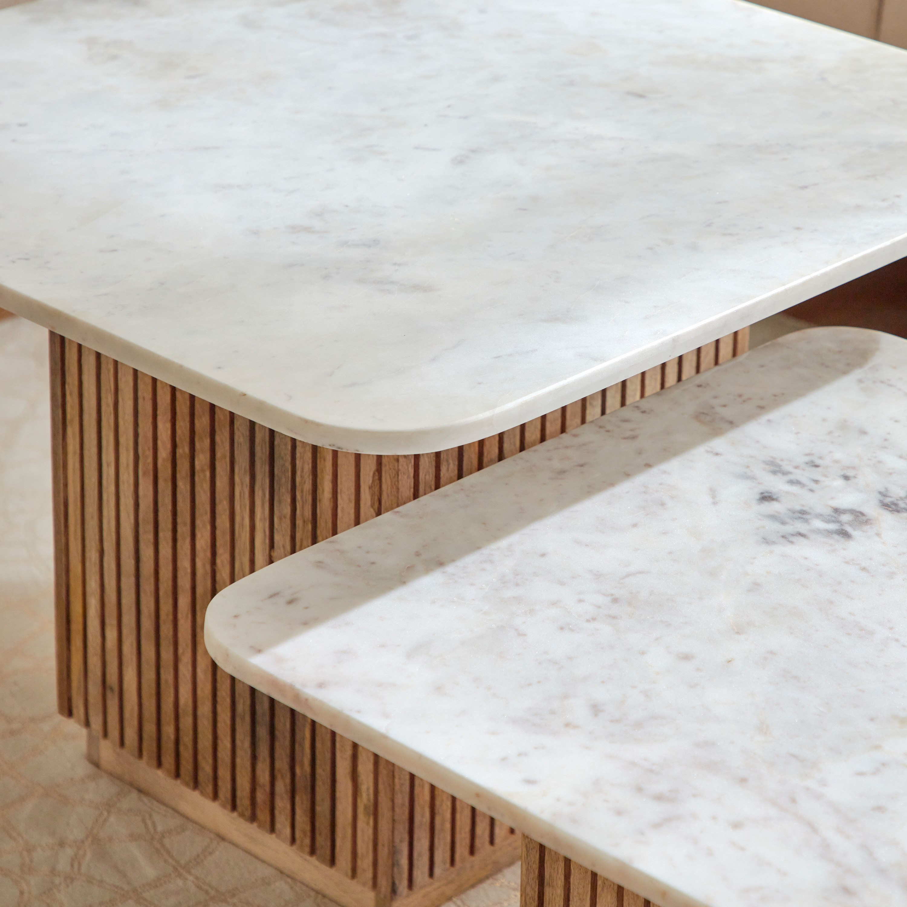 Cavon Fluted NXT 2-Piece Genuine Marble Top Square Coffee Table with Solid Wood Base-PROMO_HB_SA_HBX10_TH1000_NEW_031025-image-7